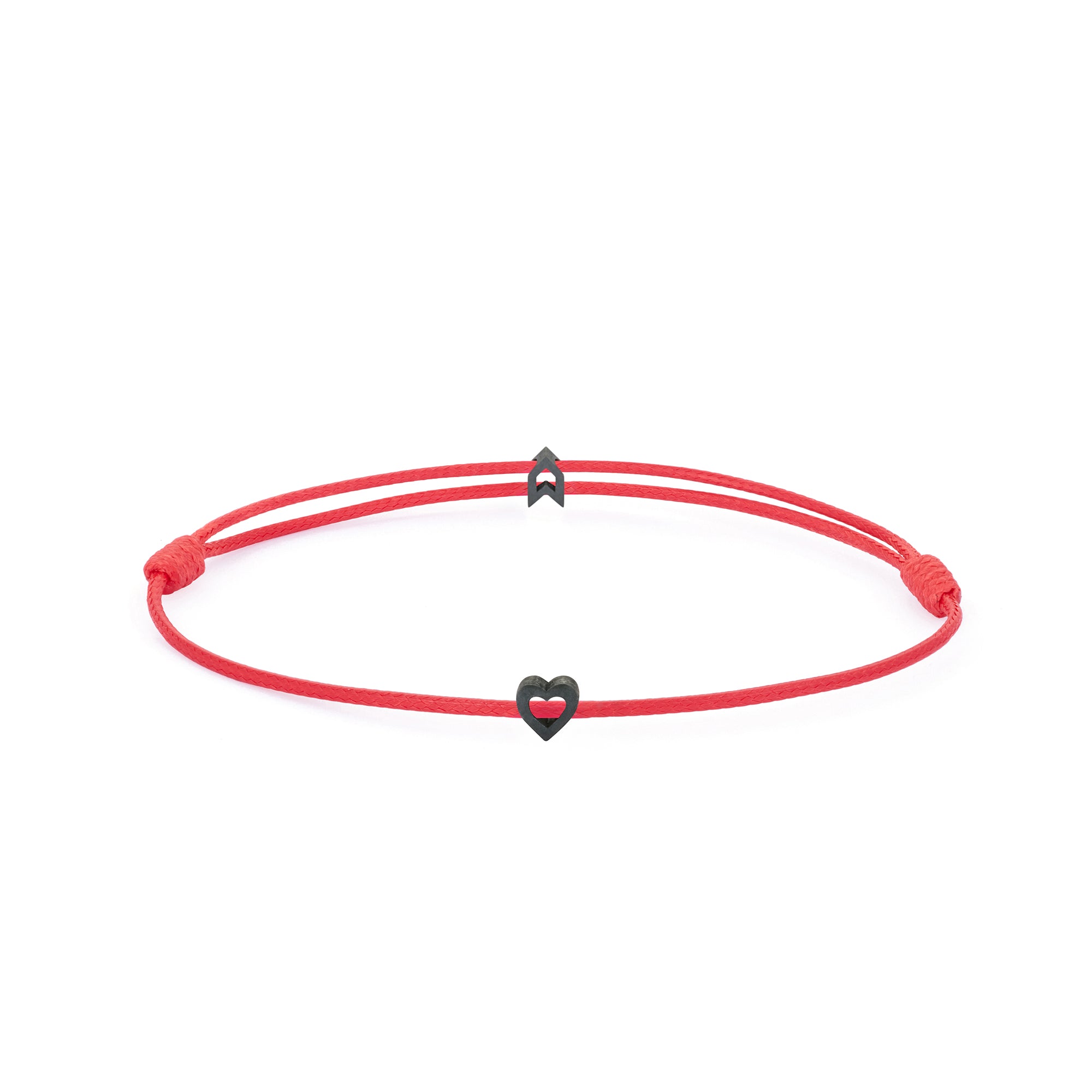 Red Heart Chance Bracelet in Oxide