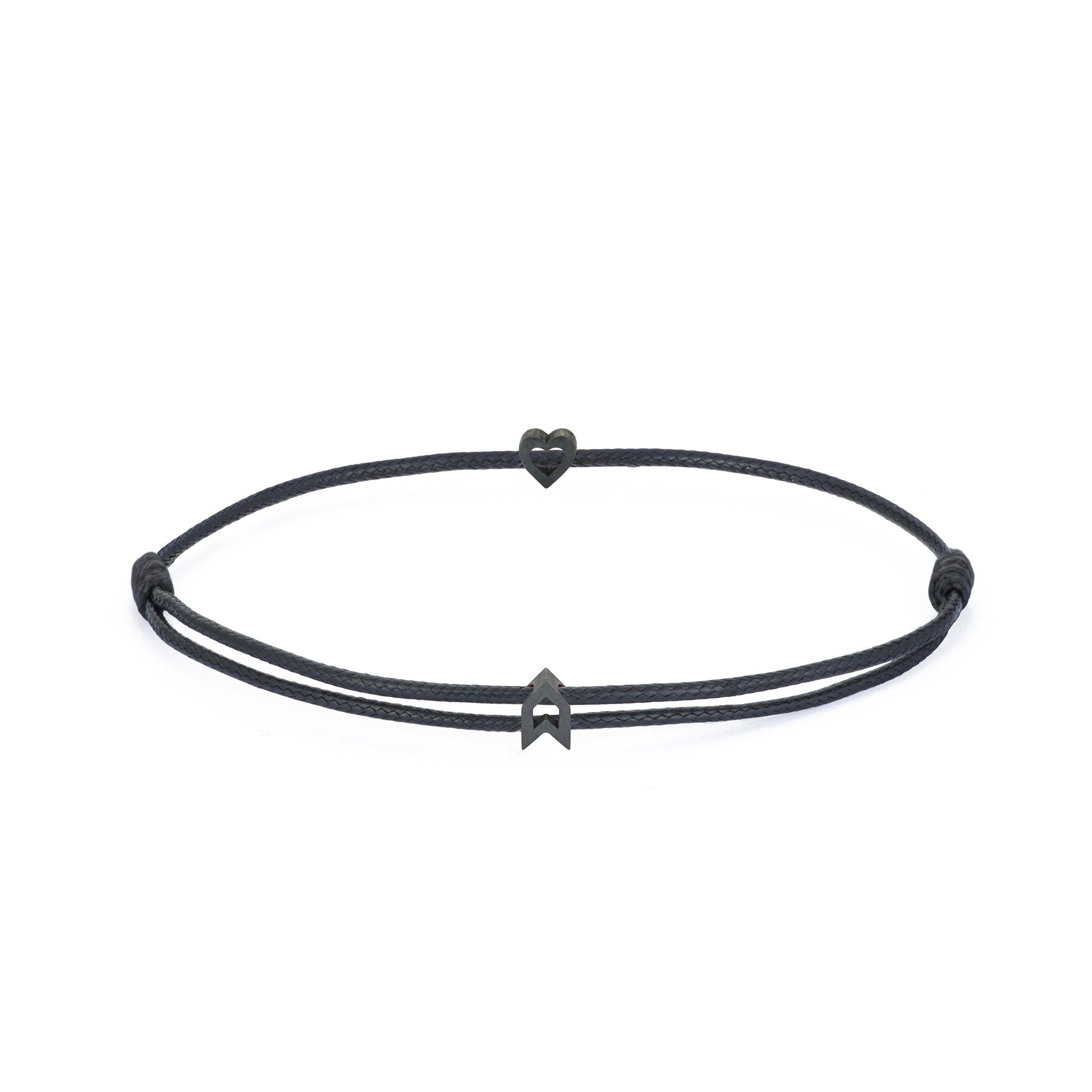Black Heart Chance Bracelet in Oxide