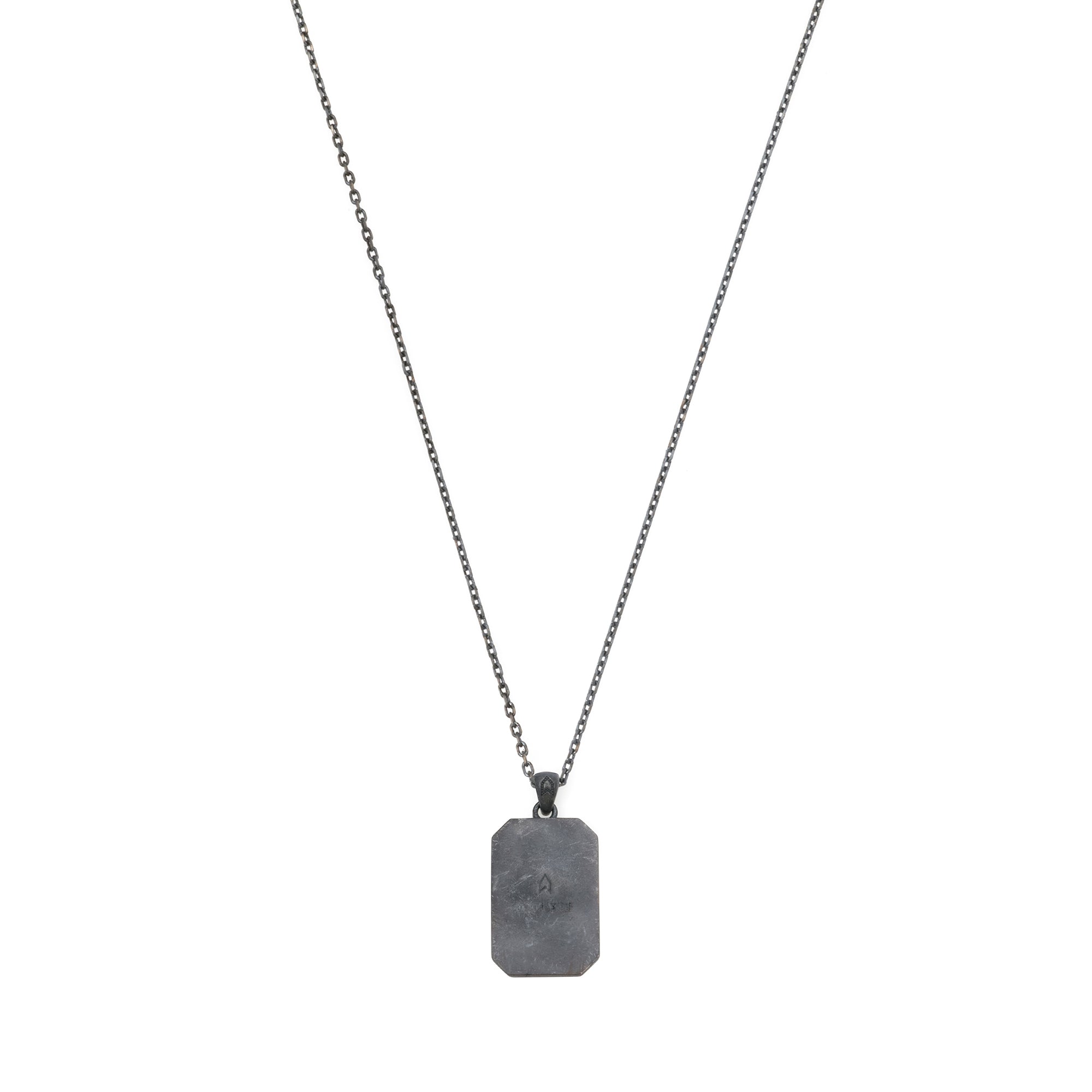 Octa White Pave Necklace in Oxide