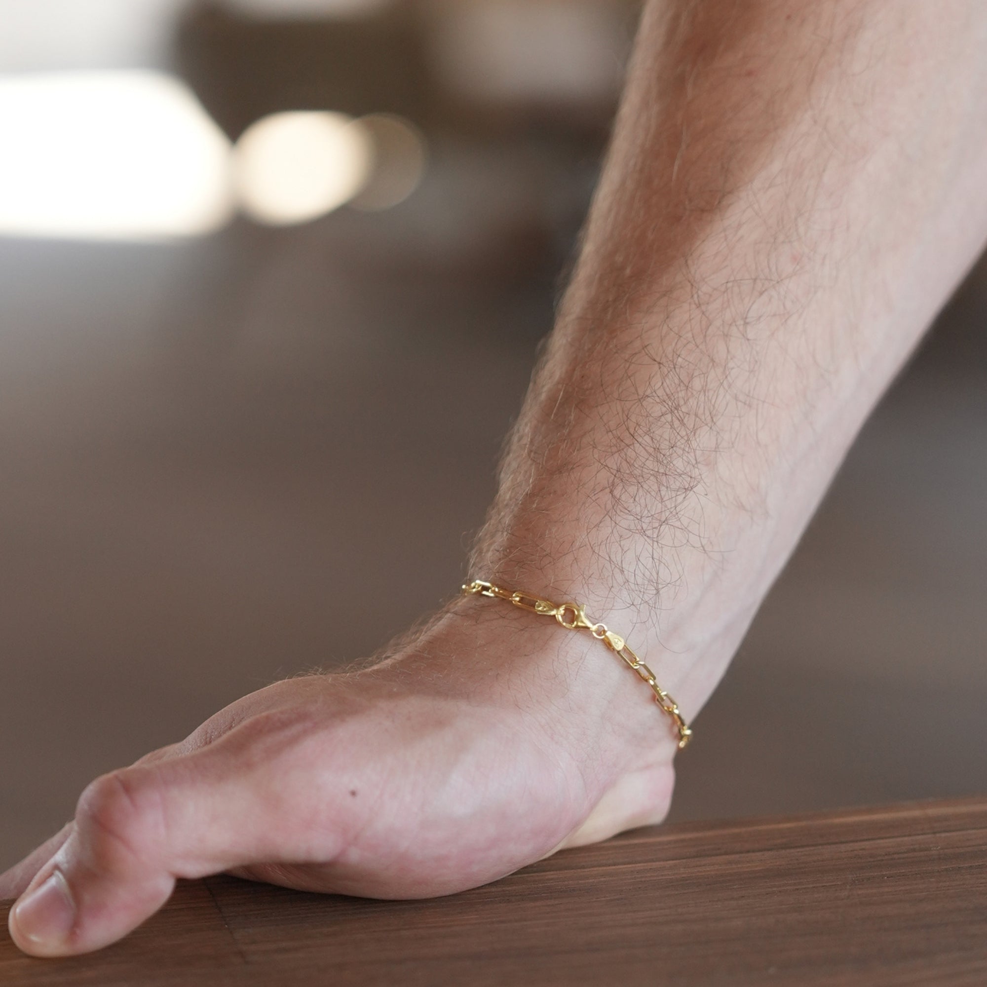 Paperclip Chain Bracelet in Gold