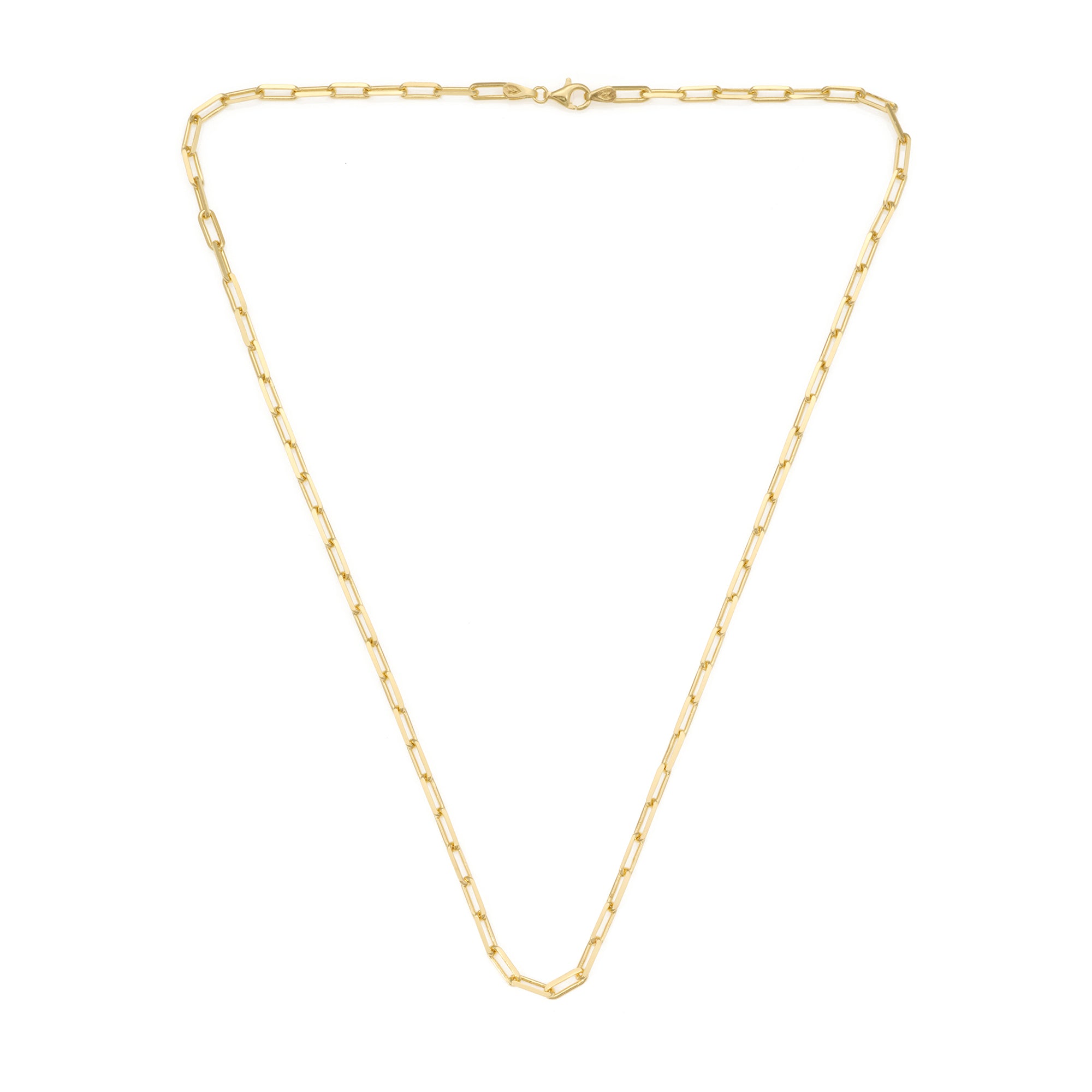 Paperclip Chain Necklace in Gold