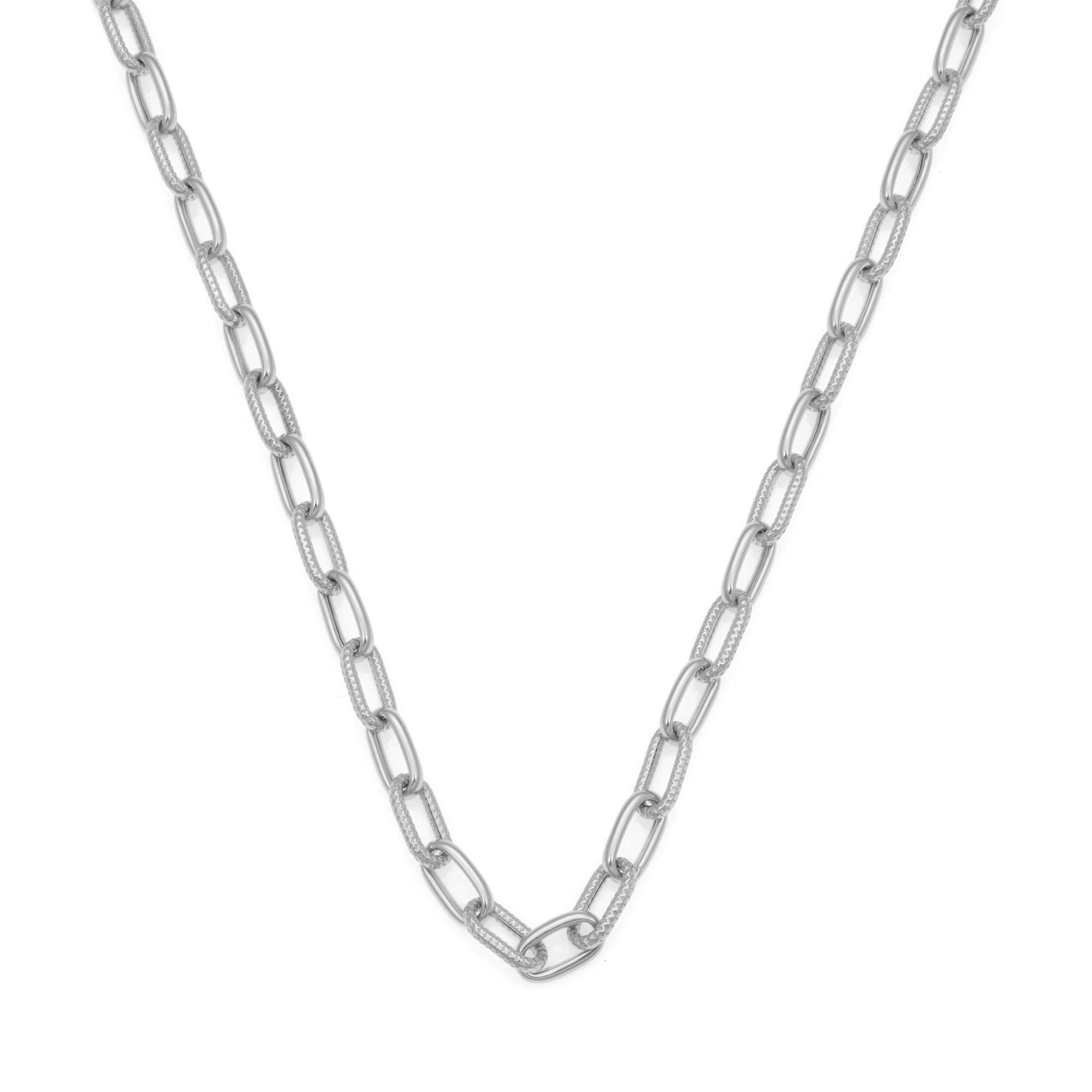 Rivet Chain Necklace in Silver