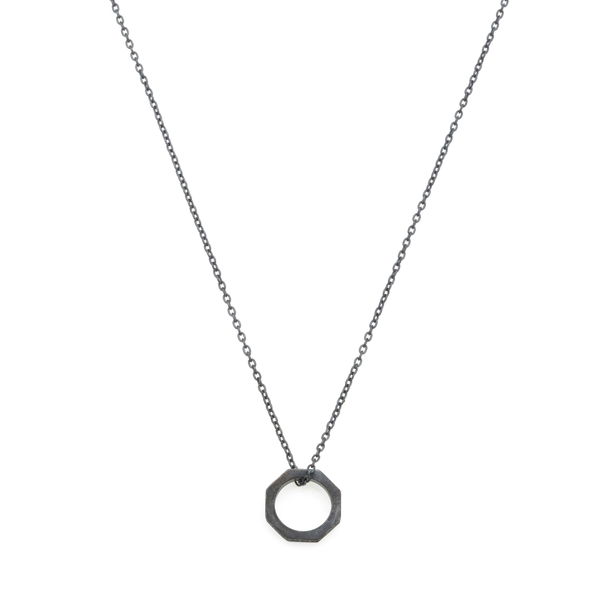 Ring Necklace in Oxide
