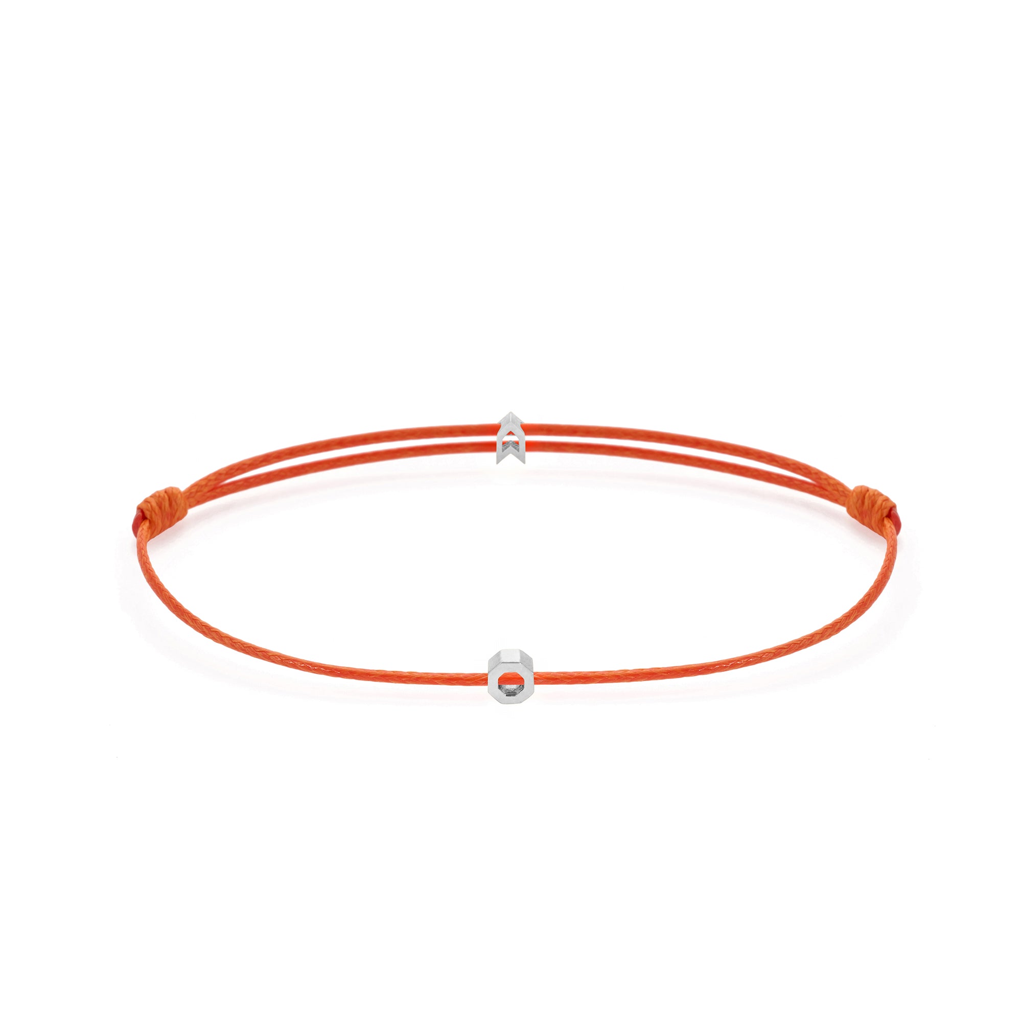 Orange Chance Bracelet in Silver