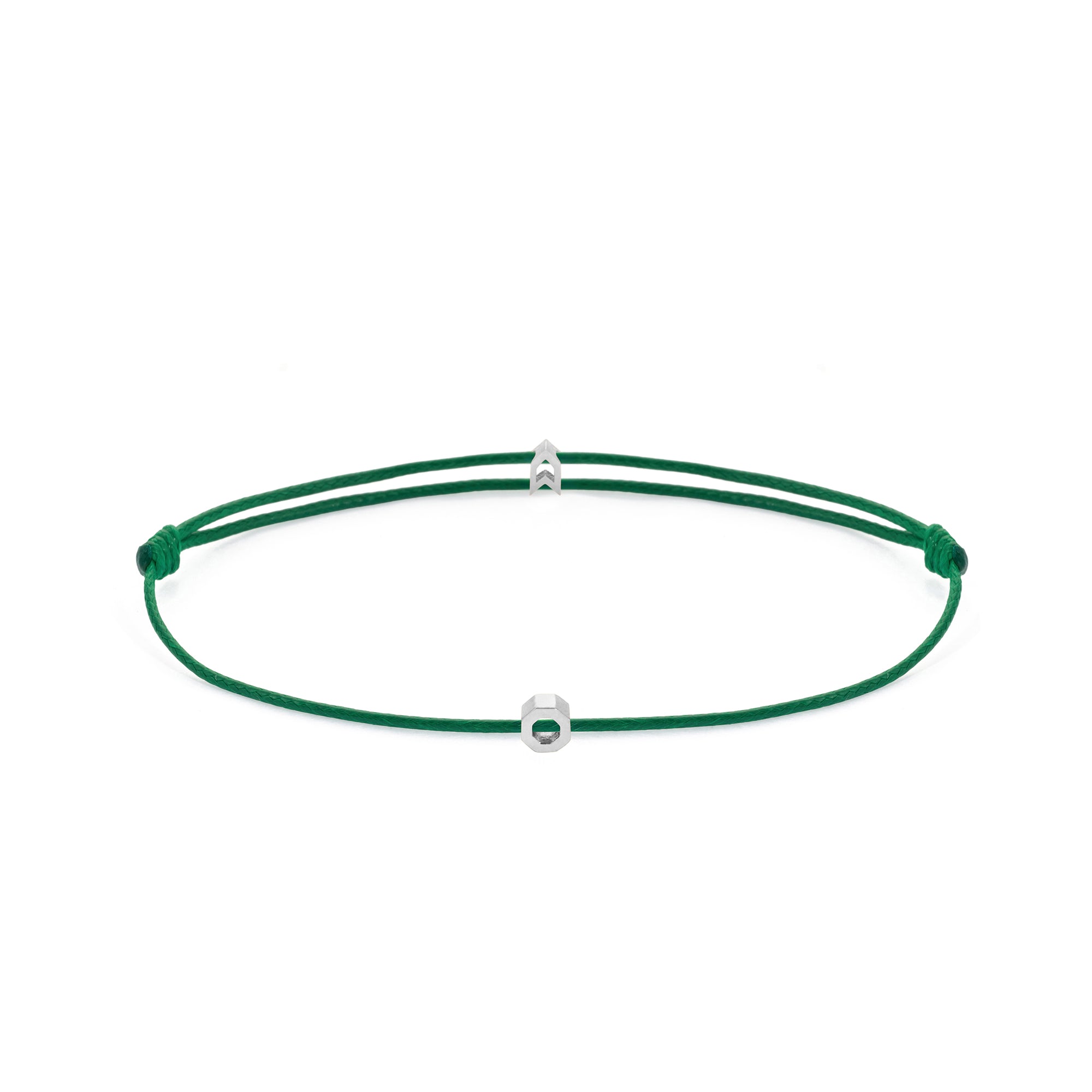 Green Chance Bracelet in Silver