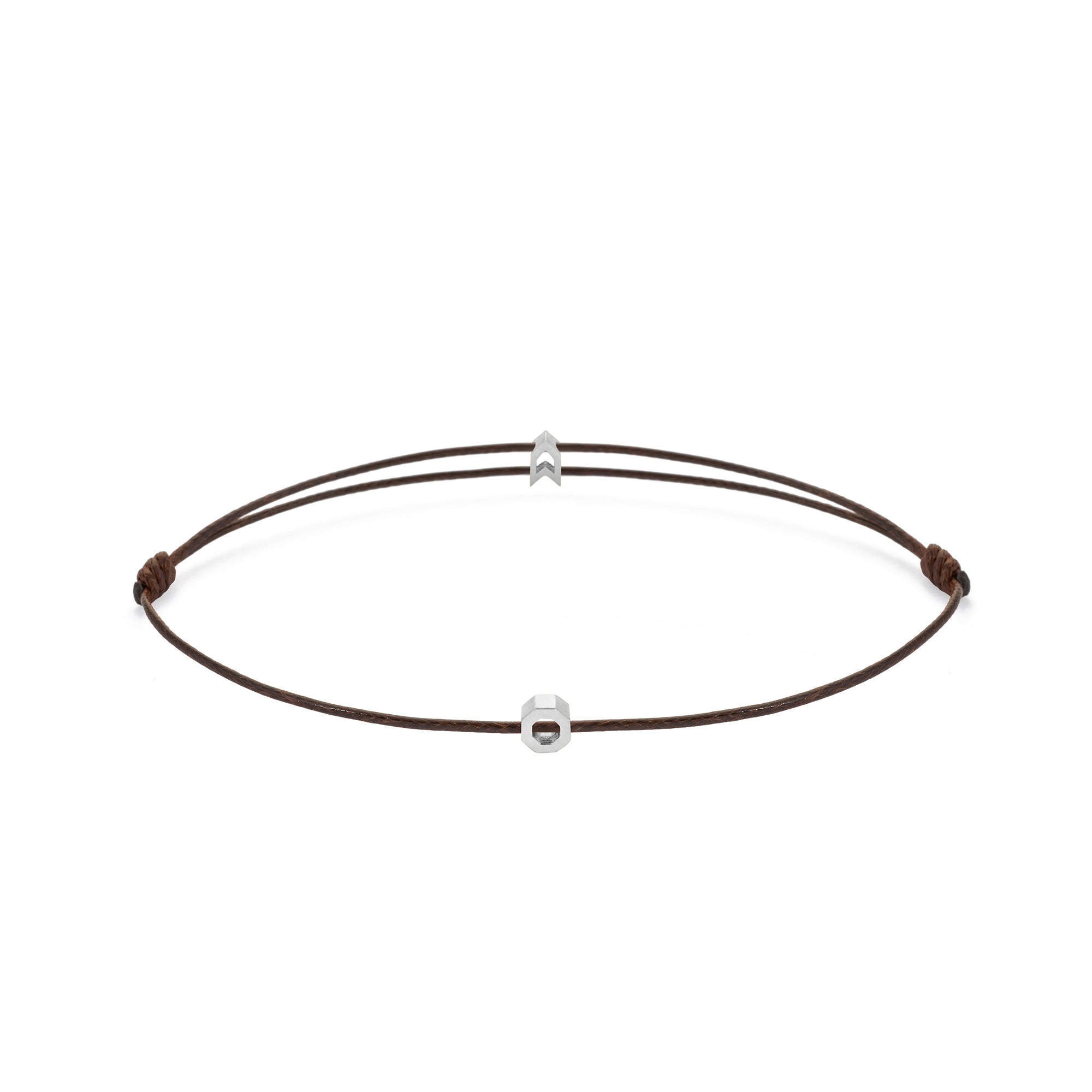 Brown Chance Bracelet in Silver