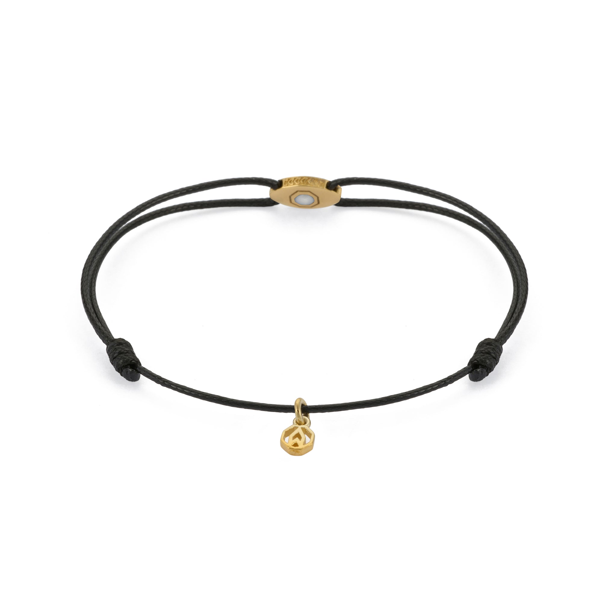White Eye Chance Bracelet in Gold