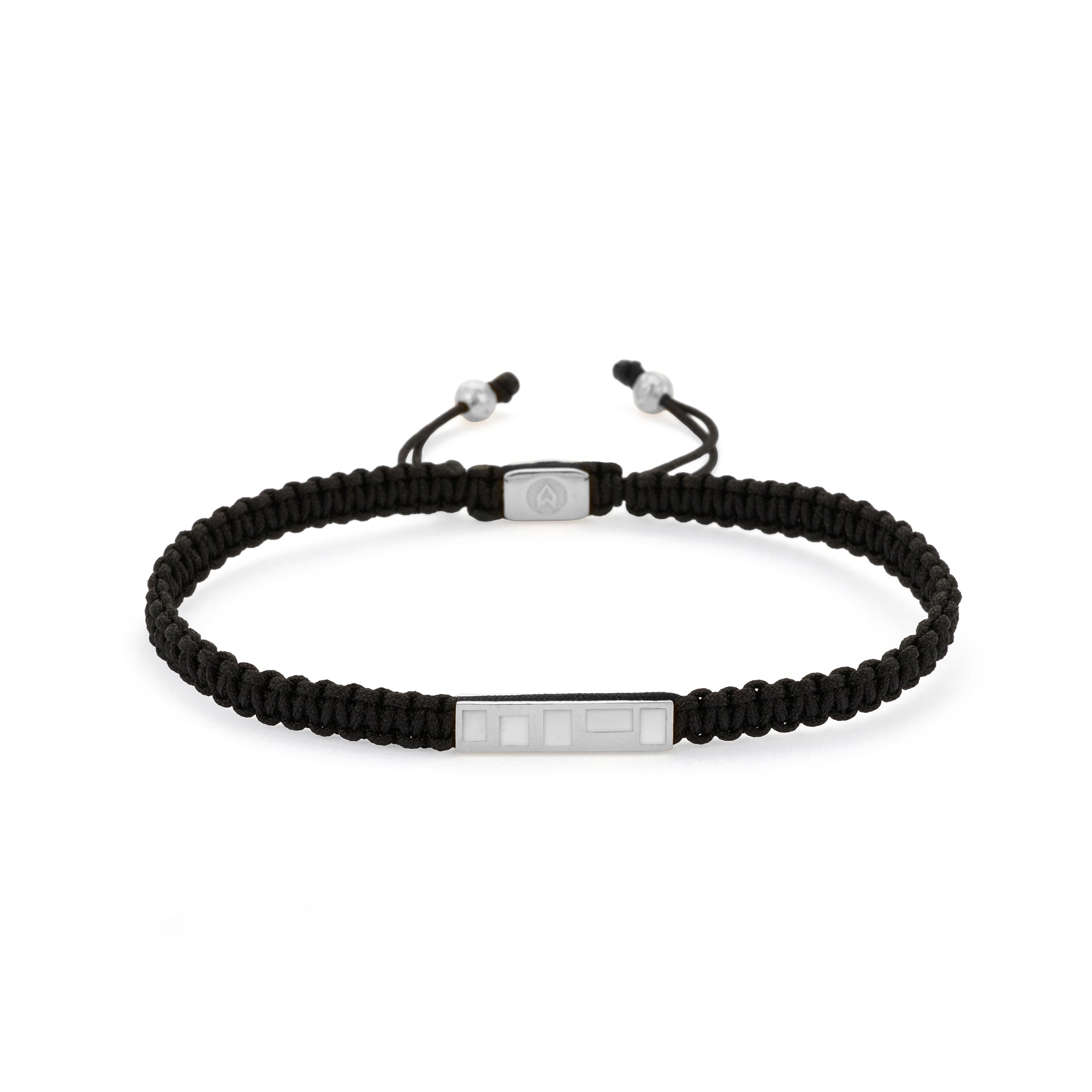White Wall Bracelet in Silver