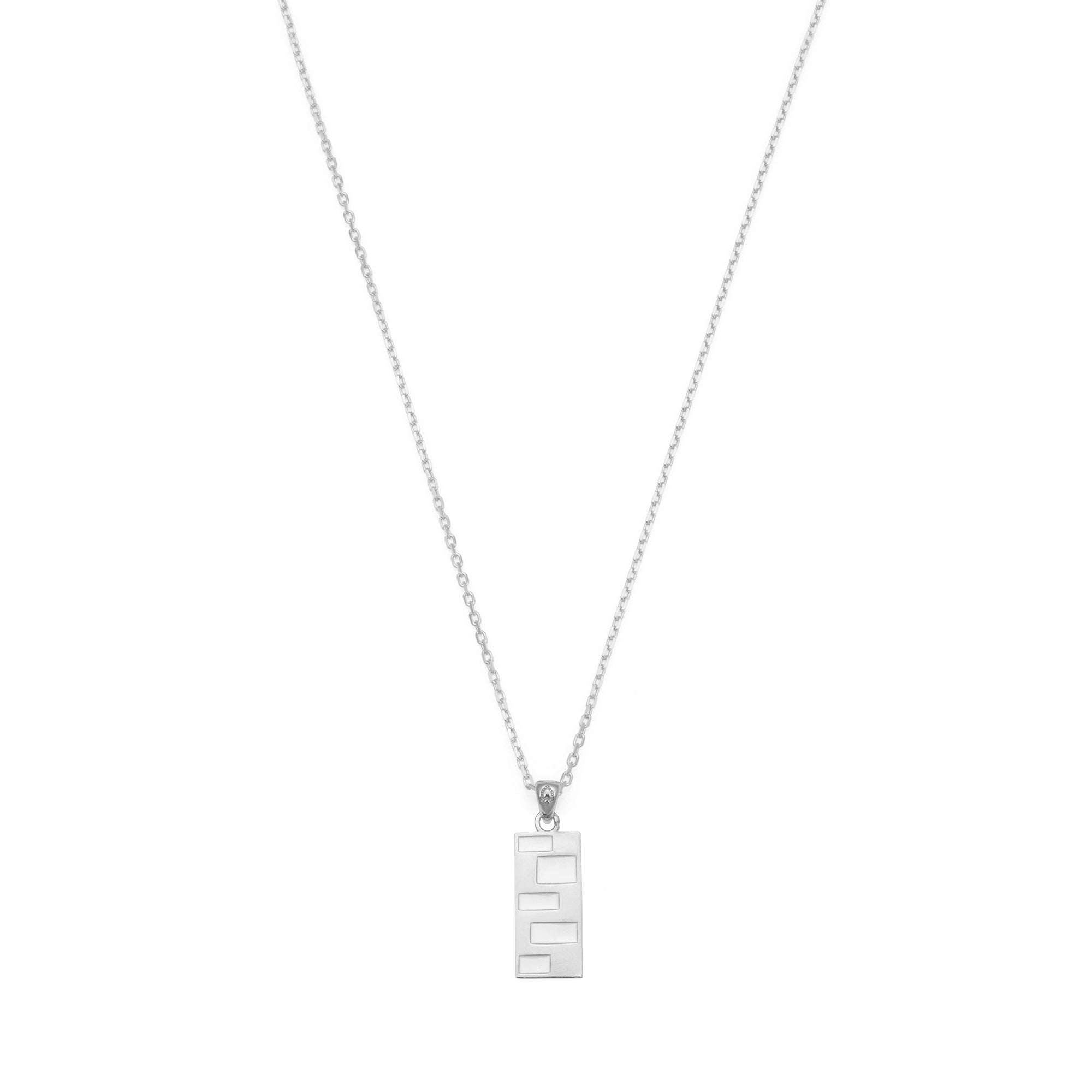 White Wall Necklace in Silver