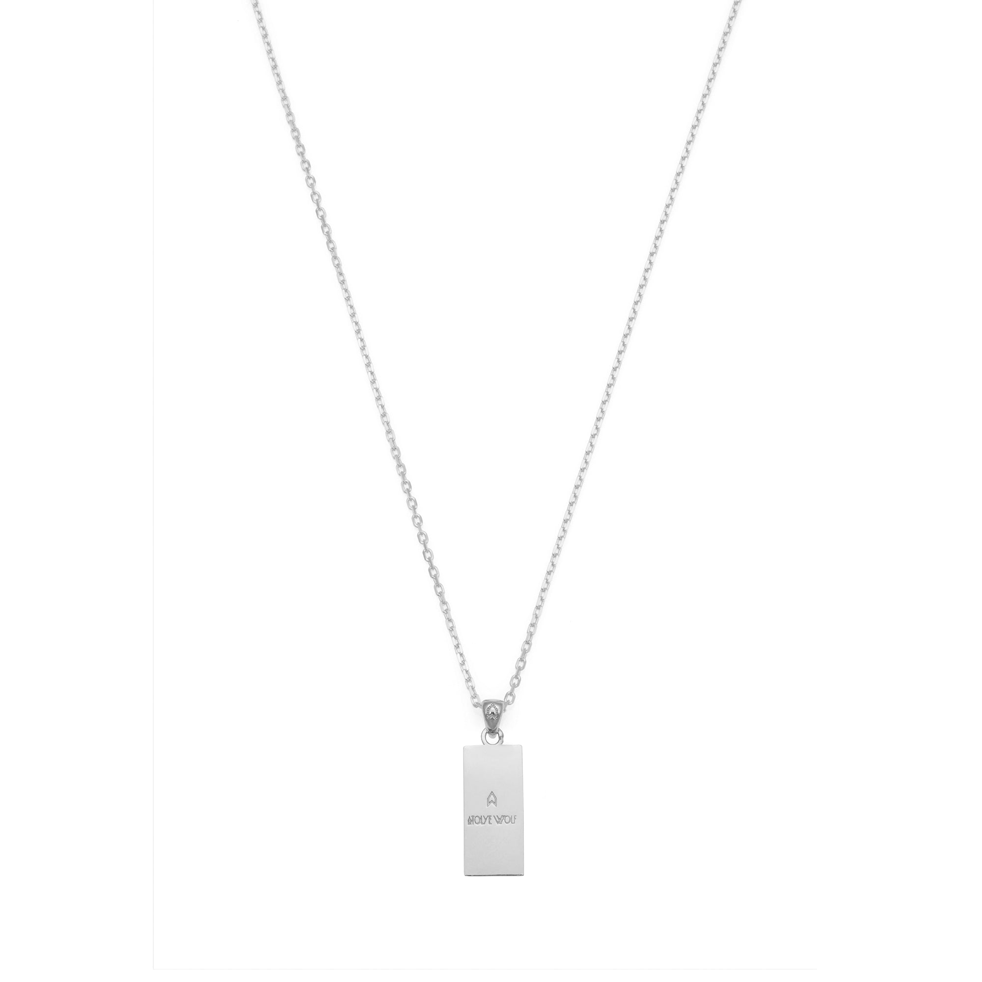 White Wall Necklace in Silver