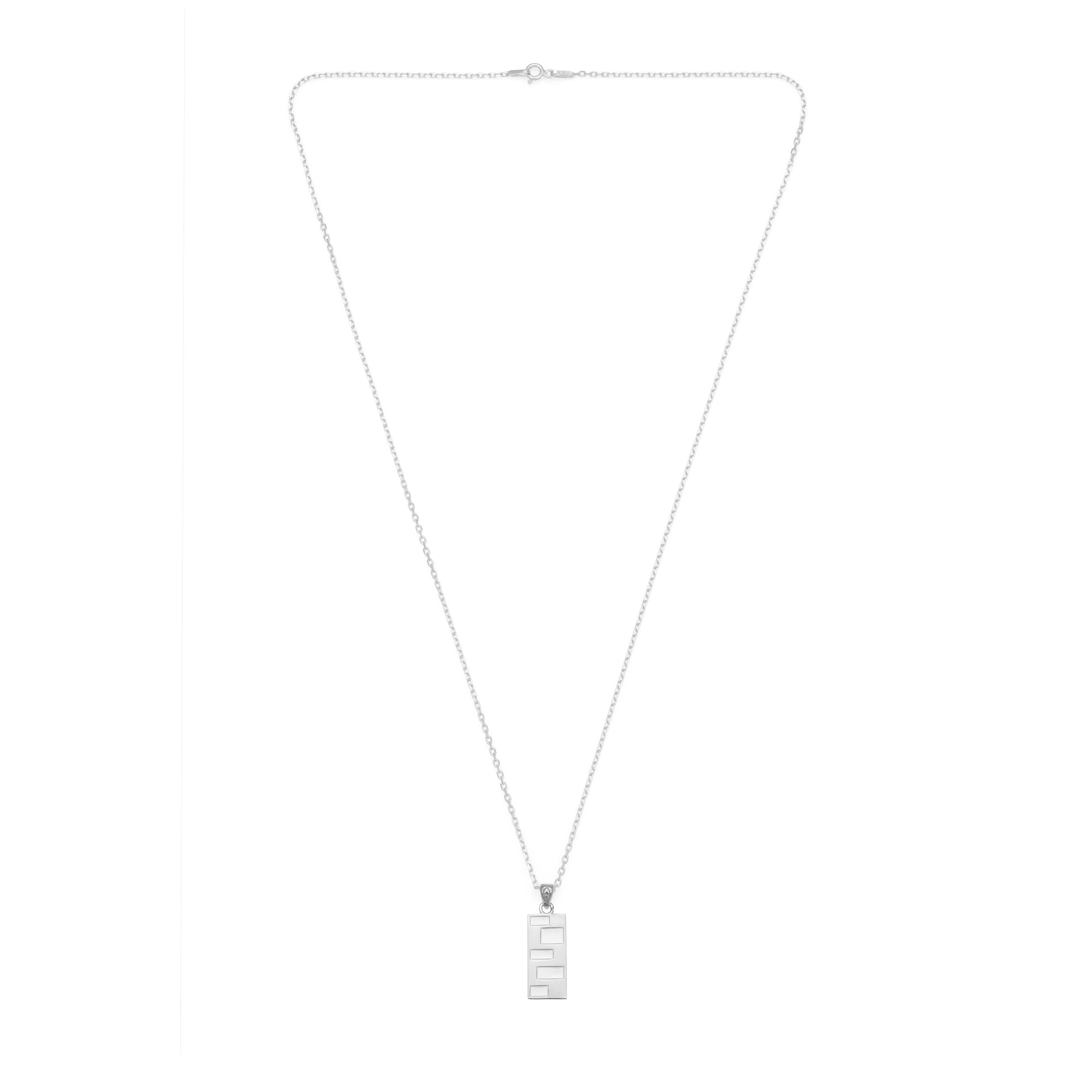 White Wall Necklace in Silver