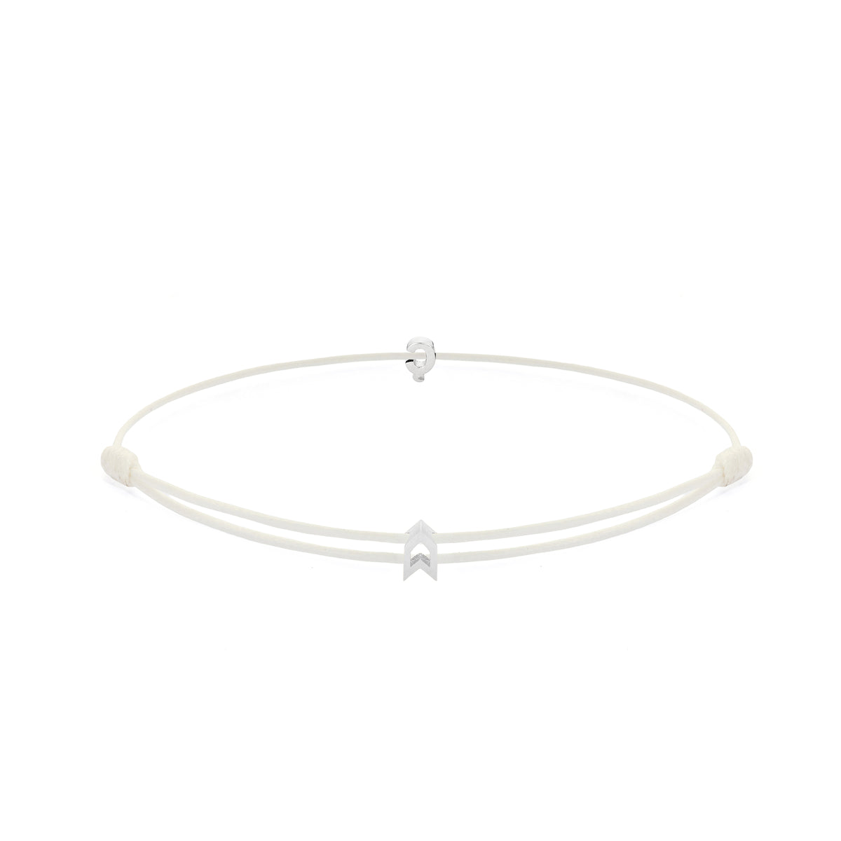 Alphabet White Chance Bracelet in Silver