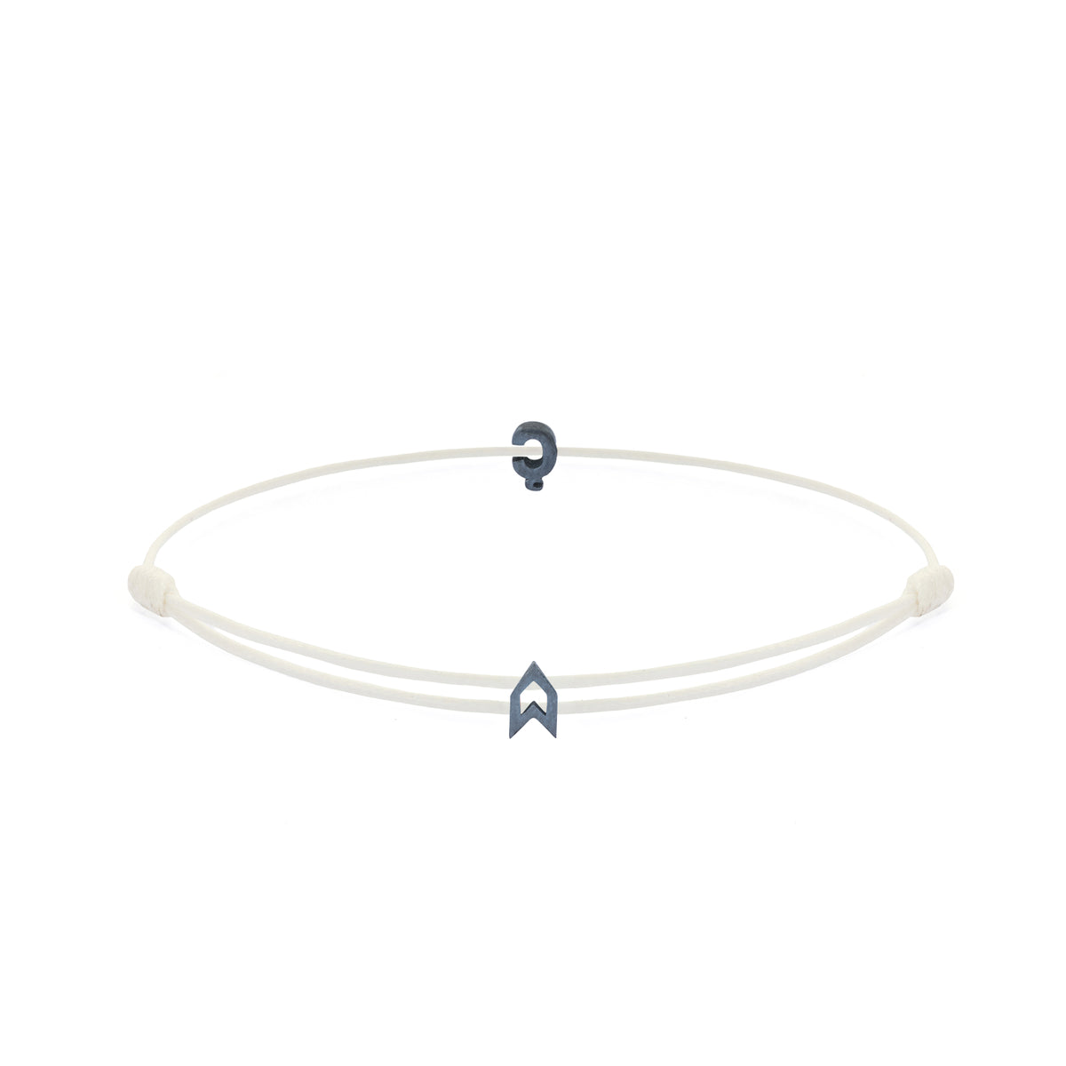 Alphabet White Chance Bracelet in Oxide