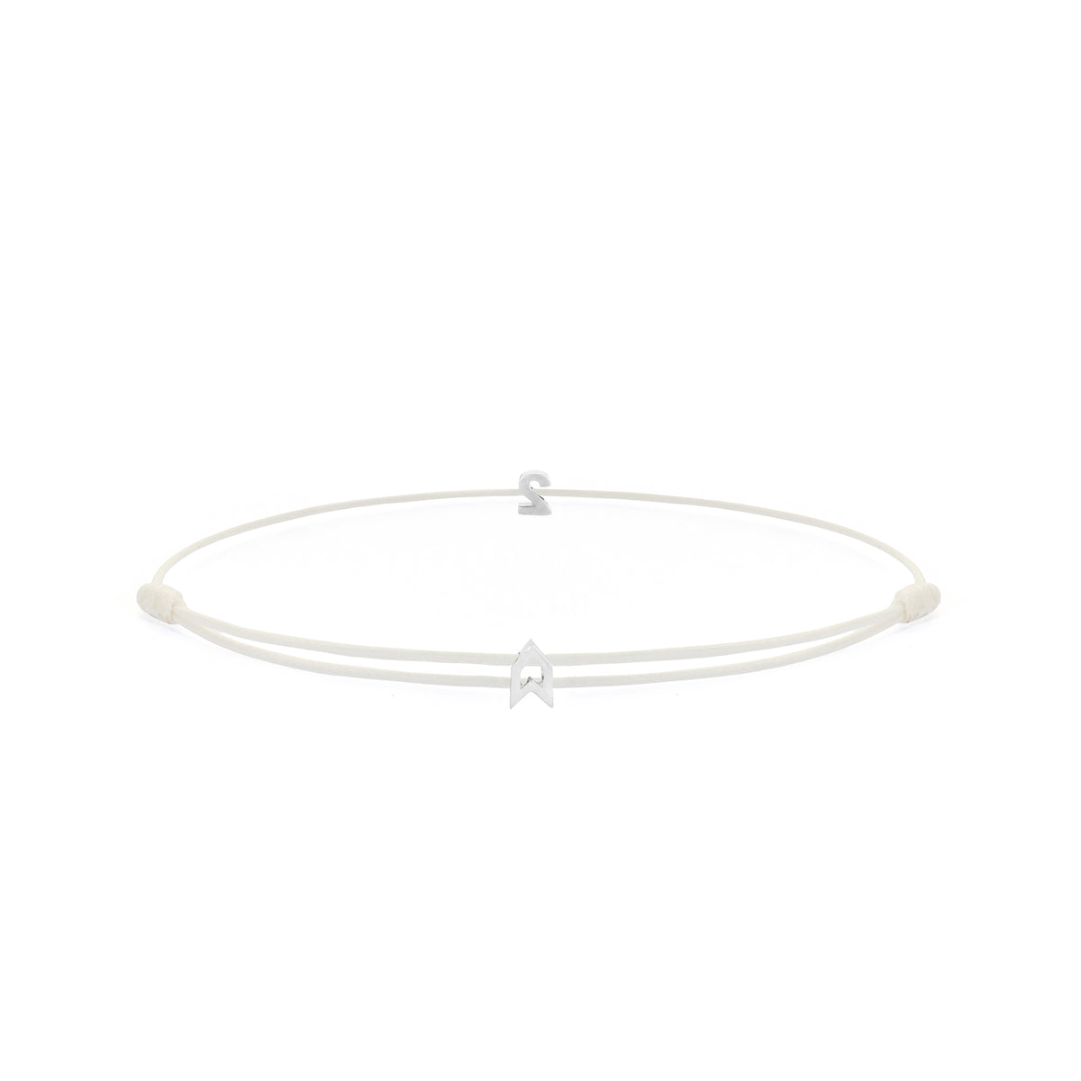 Numeric White Chance Bracelet in Silver