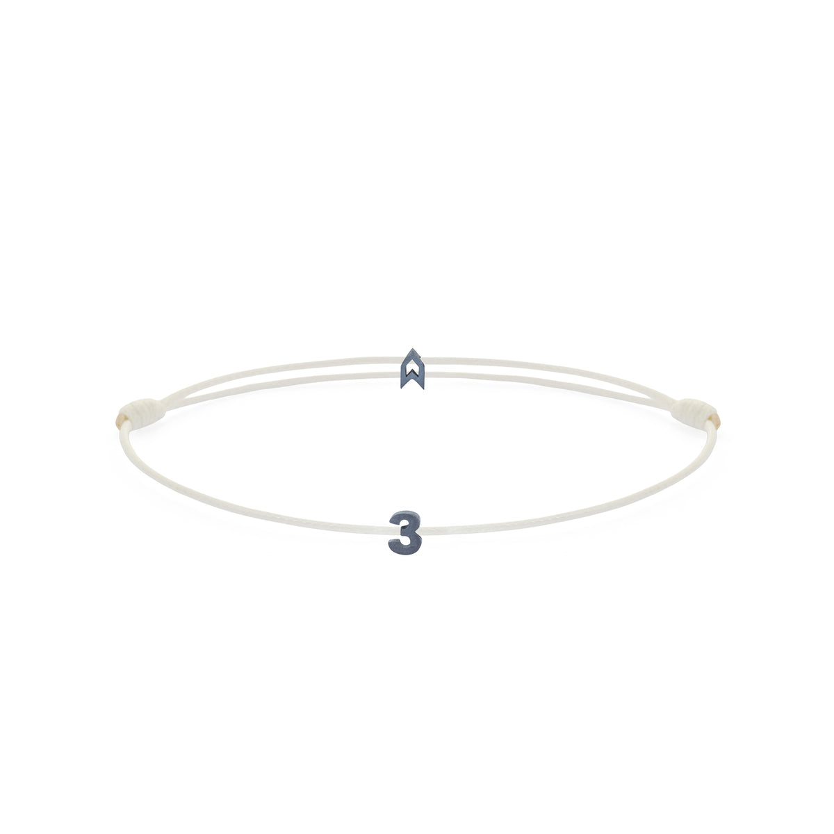 Numeric White Chance Bracelet in Oxide