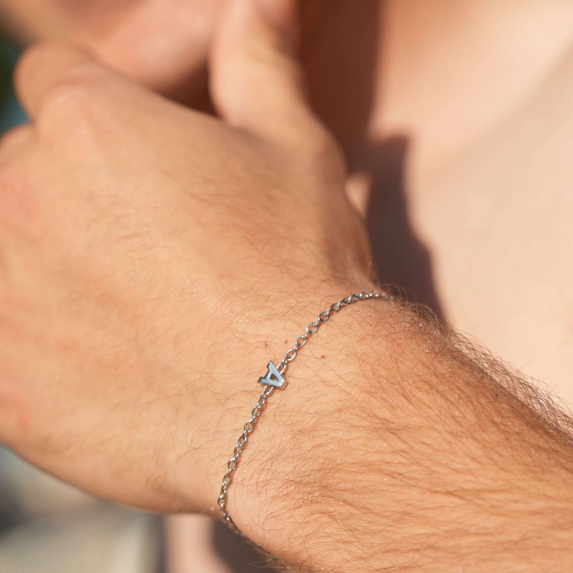 Alphabet Chain Bracelet in Silver