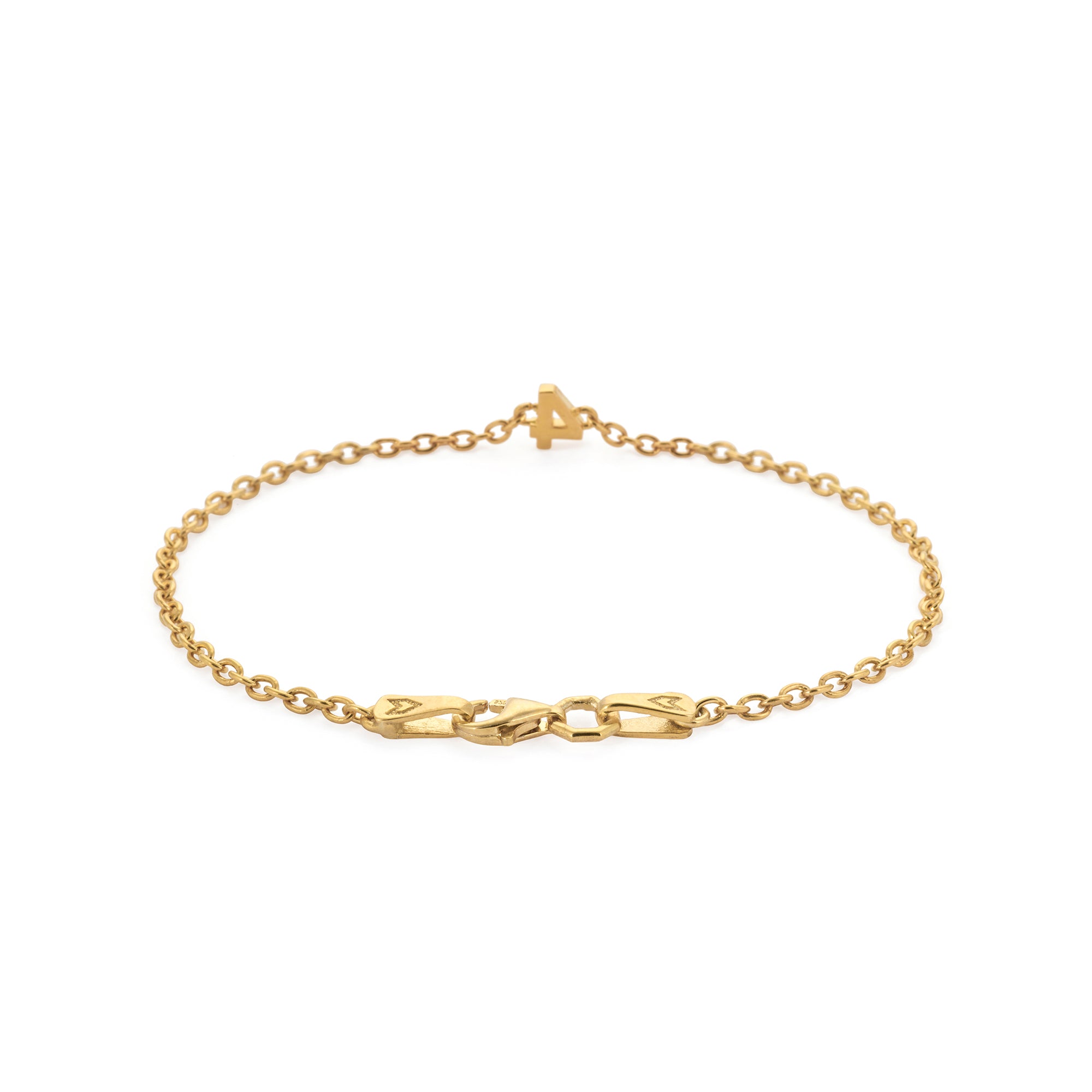 Numeric Chain Bracelet in Gold