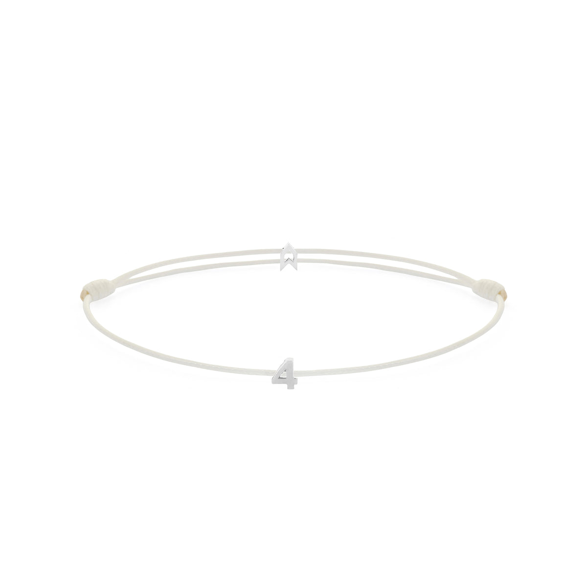 Numeric White Chance Bracelet in Silver