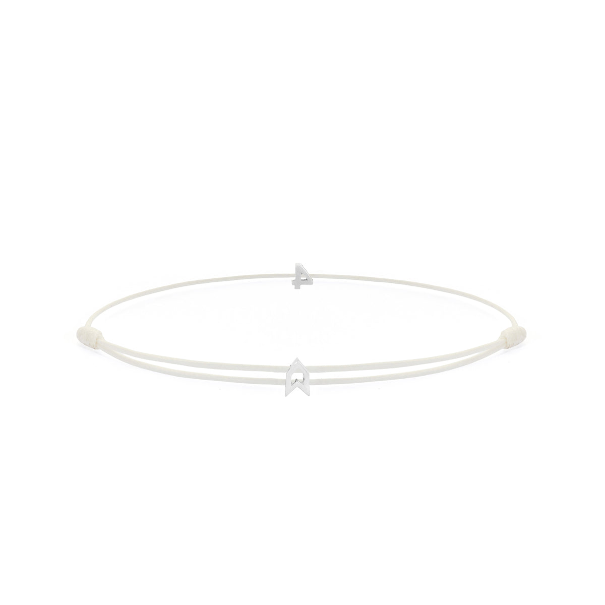 Numeric White Chance Bracelet in Silver