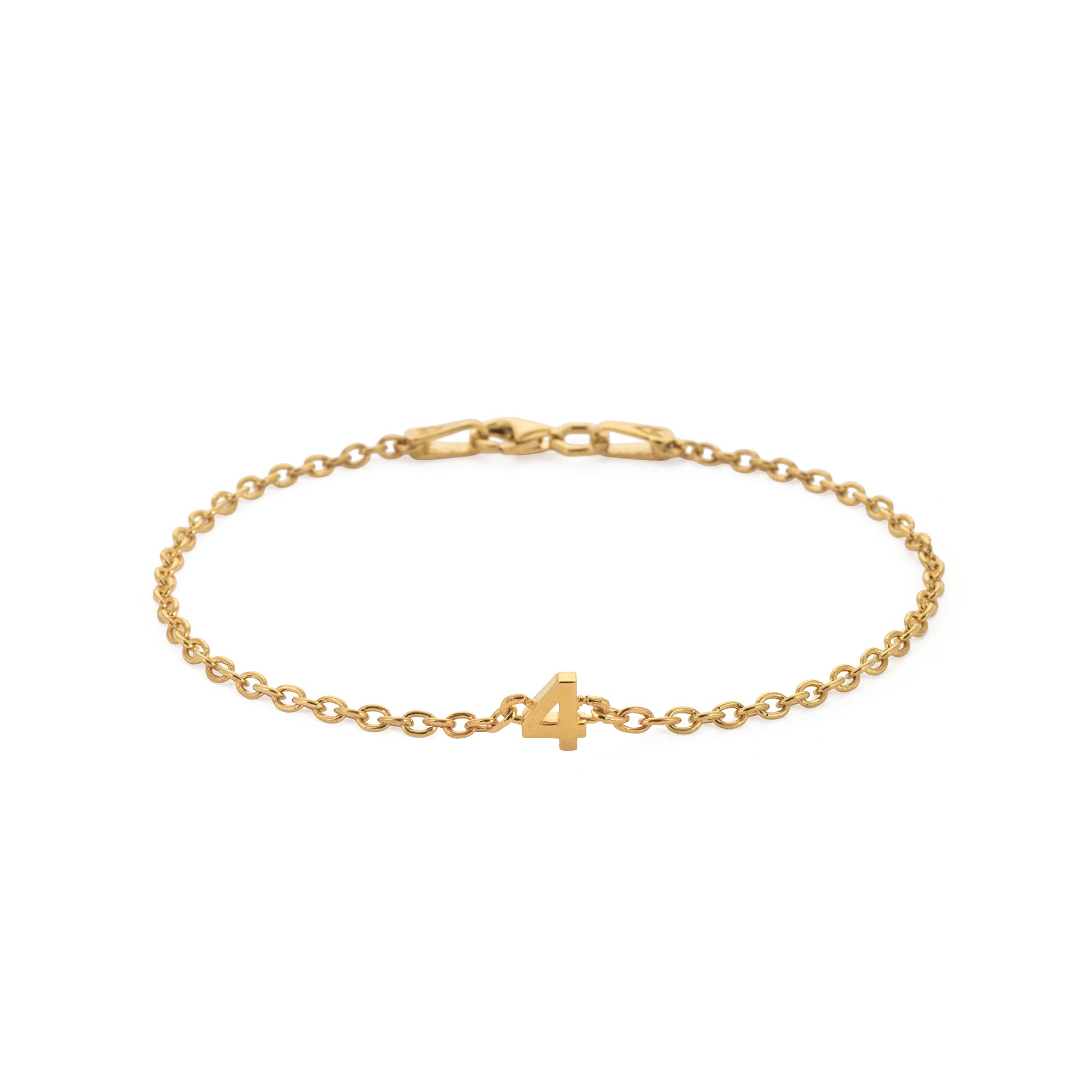 Numeric Chain Bracelet in Gold