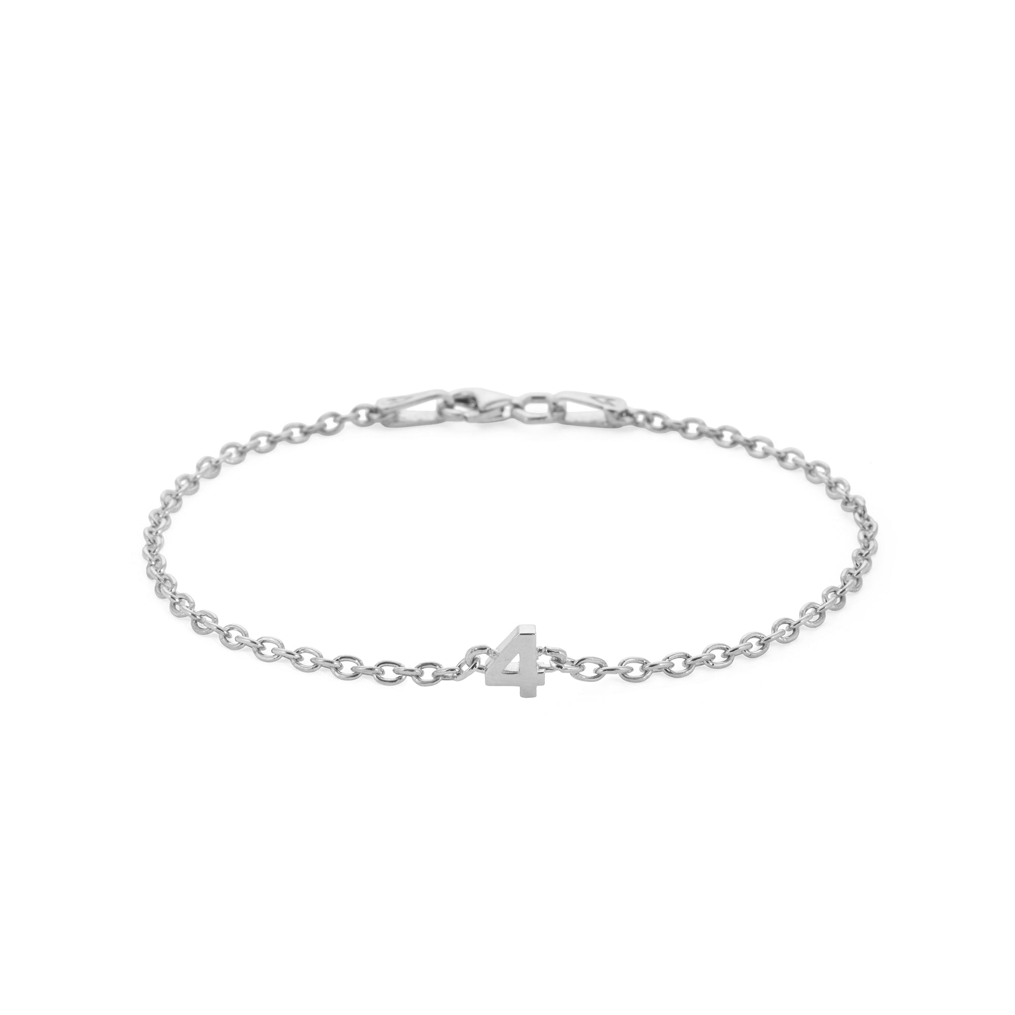Numeric Chain Bracelet in Silver