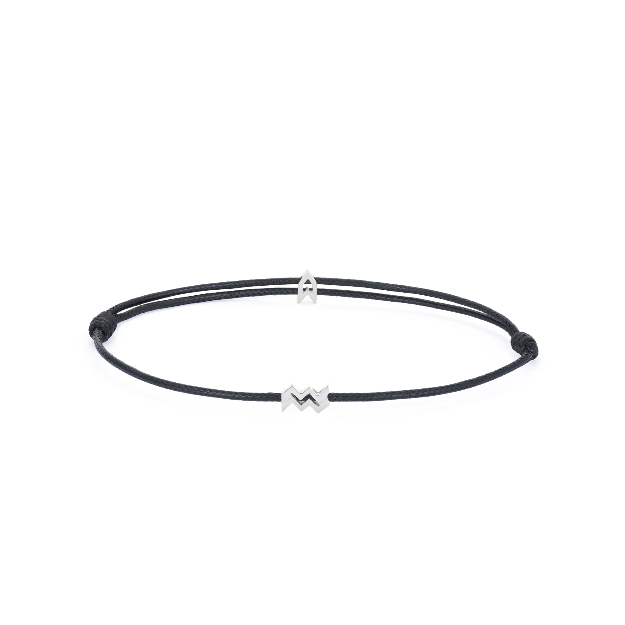 Zodiac Black Chance Bracelet in Silver