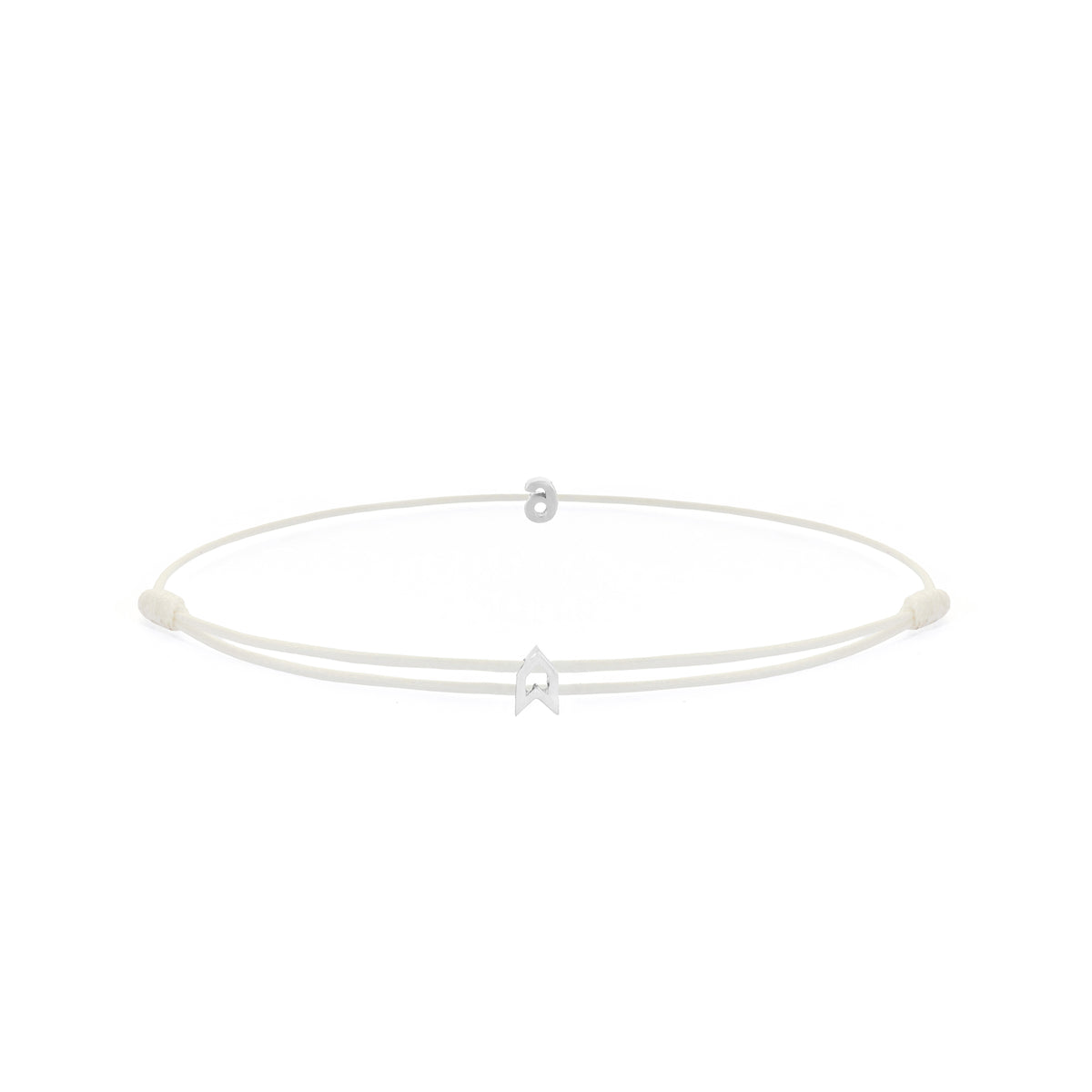 Numeric White Chance Bracelet in Silver
