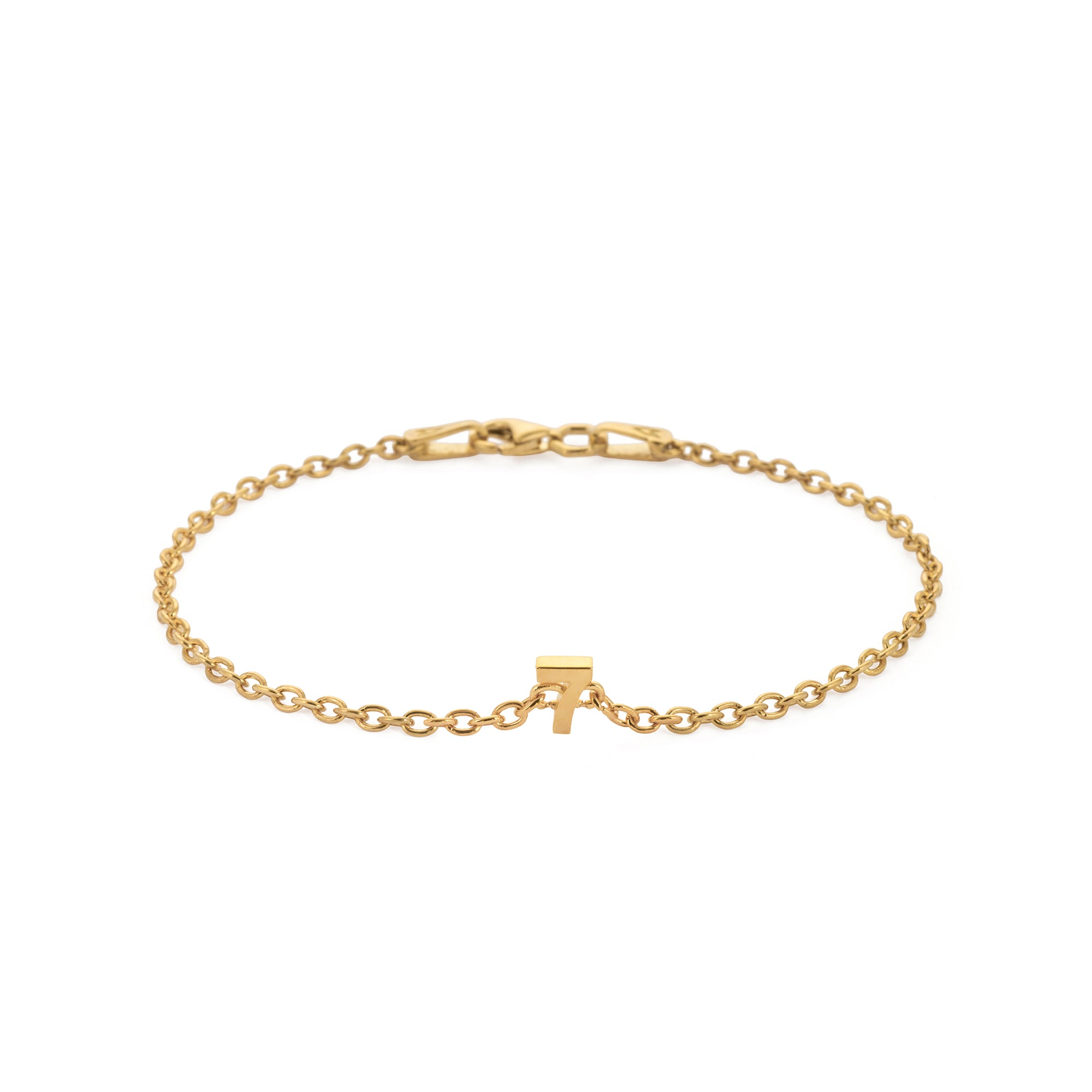 Numeric Chain Bracelet in Gold