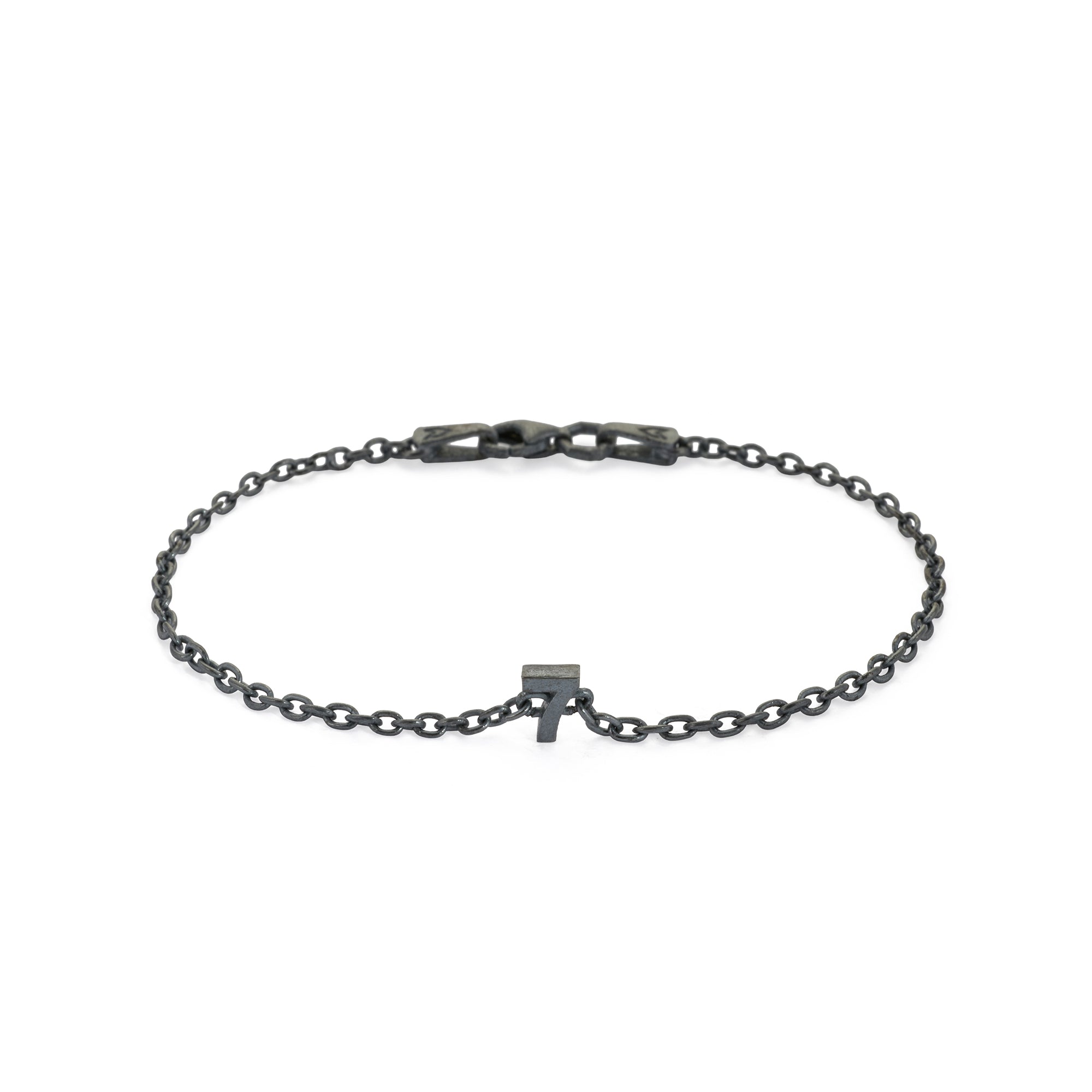 Numeric Chain Bracelet in Oxide