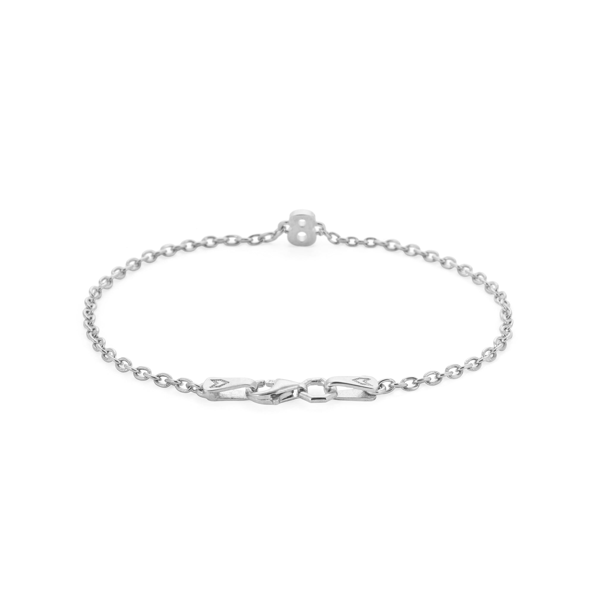 Numeric Chain Bracelet in Silver