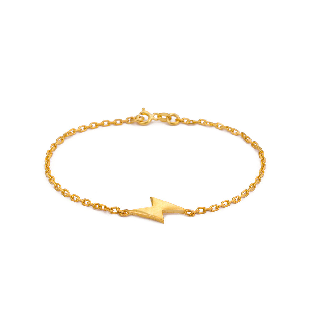 Basic Lightning Bracelet in Yellow Gold