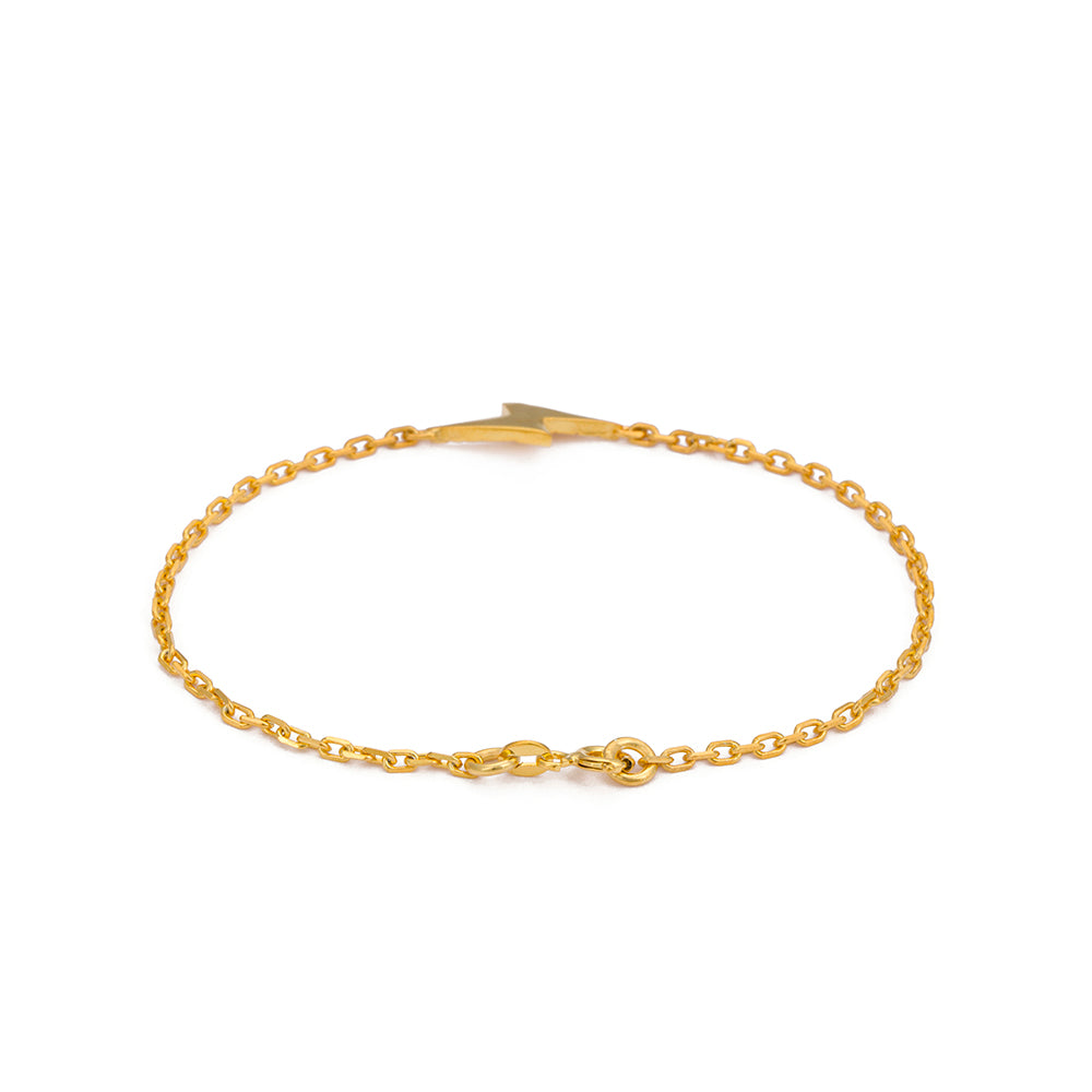 Basic Lightning Bracelet in Yellow Gold