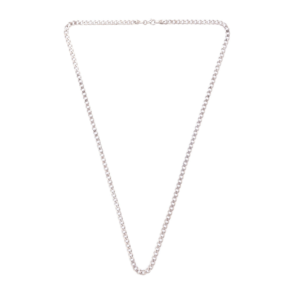 Curb Chain Necklace in Silver