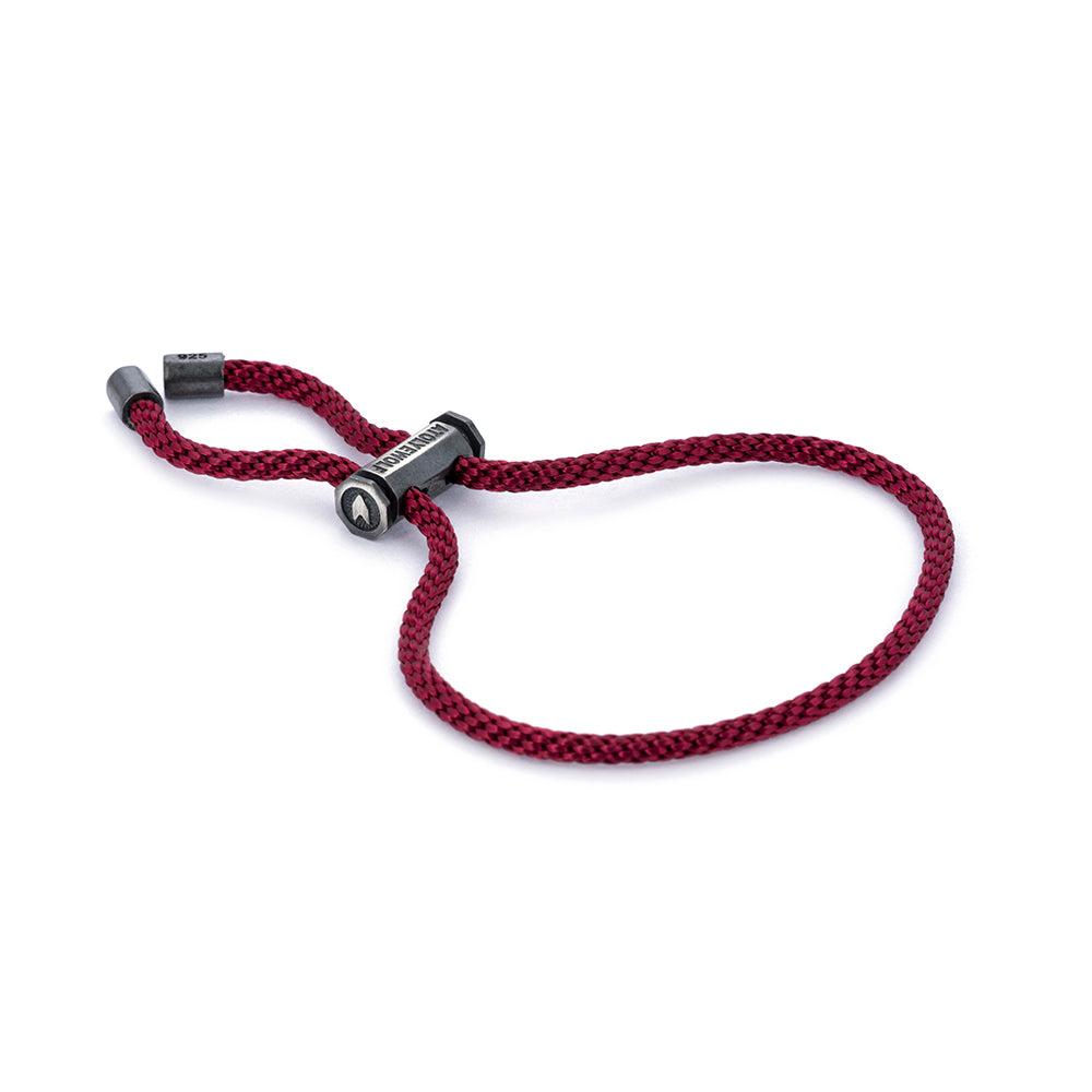 Claret Red Lace Bracelet in Oxide