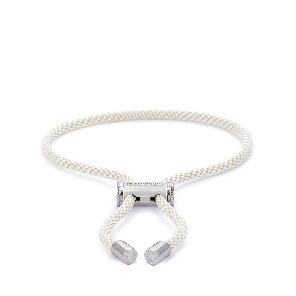 White Lace Bracelet in Silver