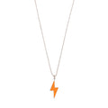 Orange Lightning Necklace in Silver