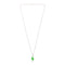Green Lightning Necklace in Silver