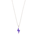 Purple Lightning Necklace in Silver