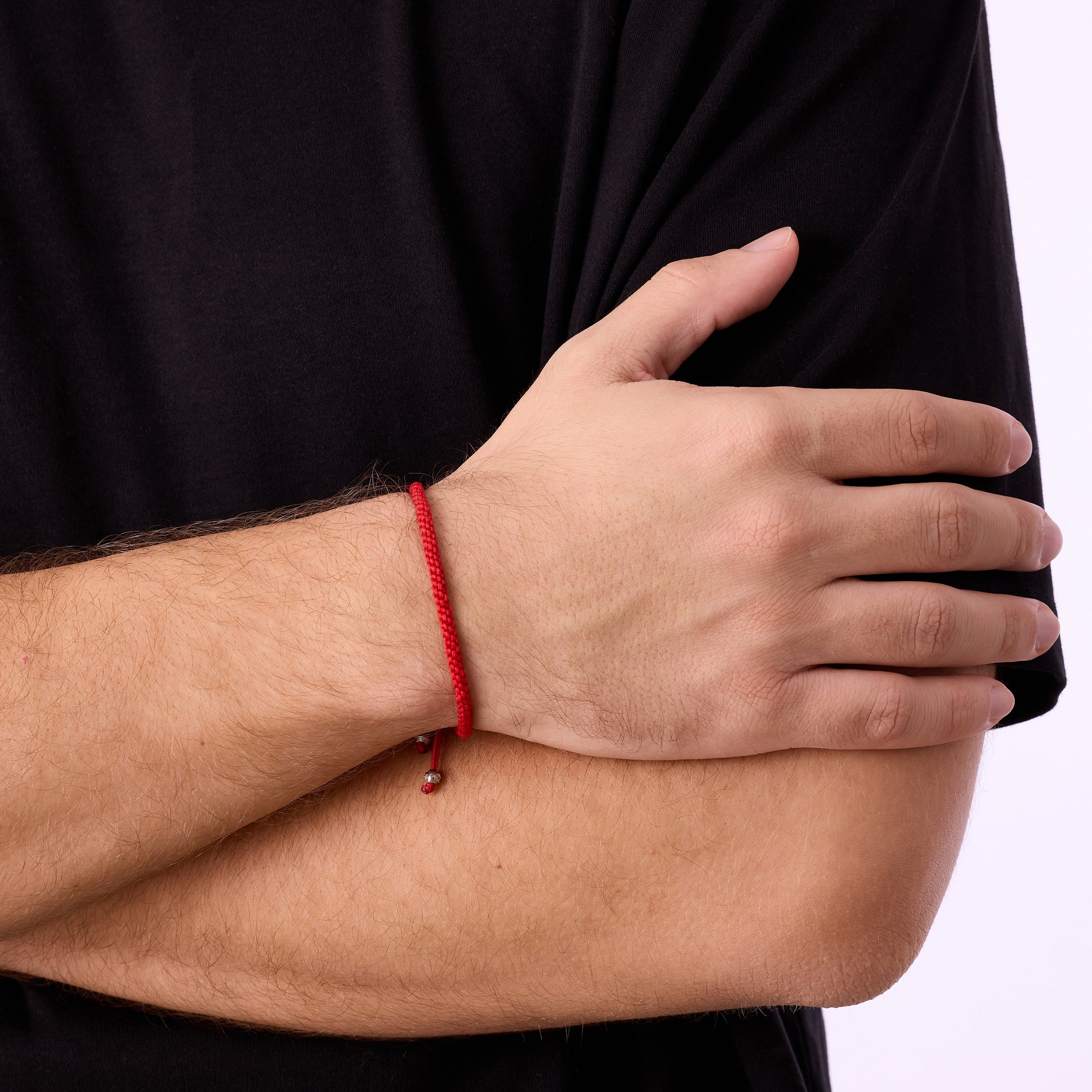Red Knot Bracelet in Silver