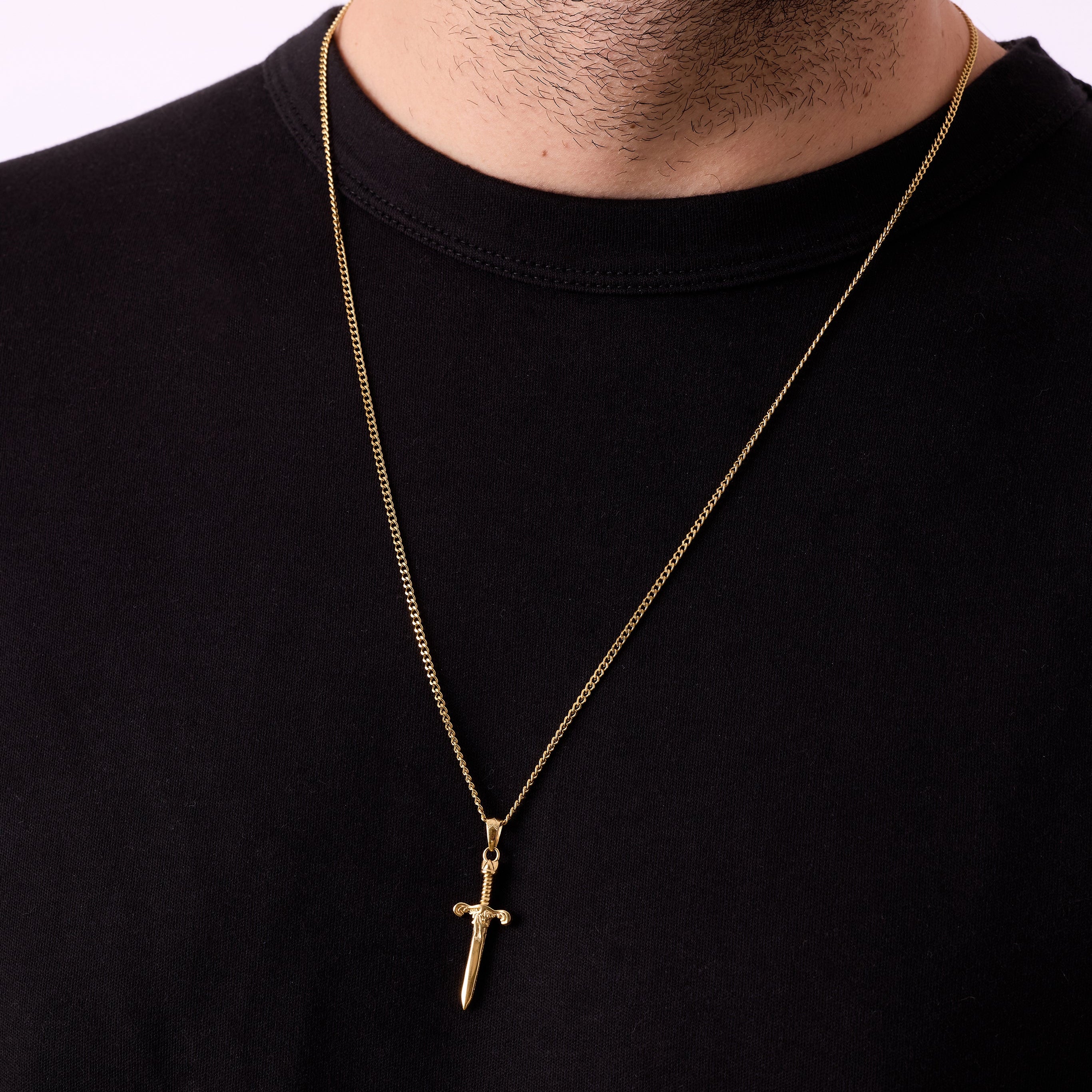 Sword Necklace in Gold