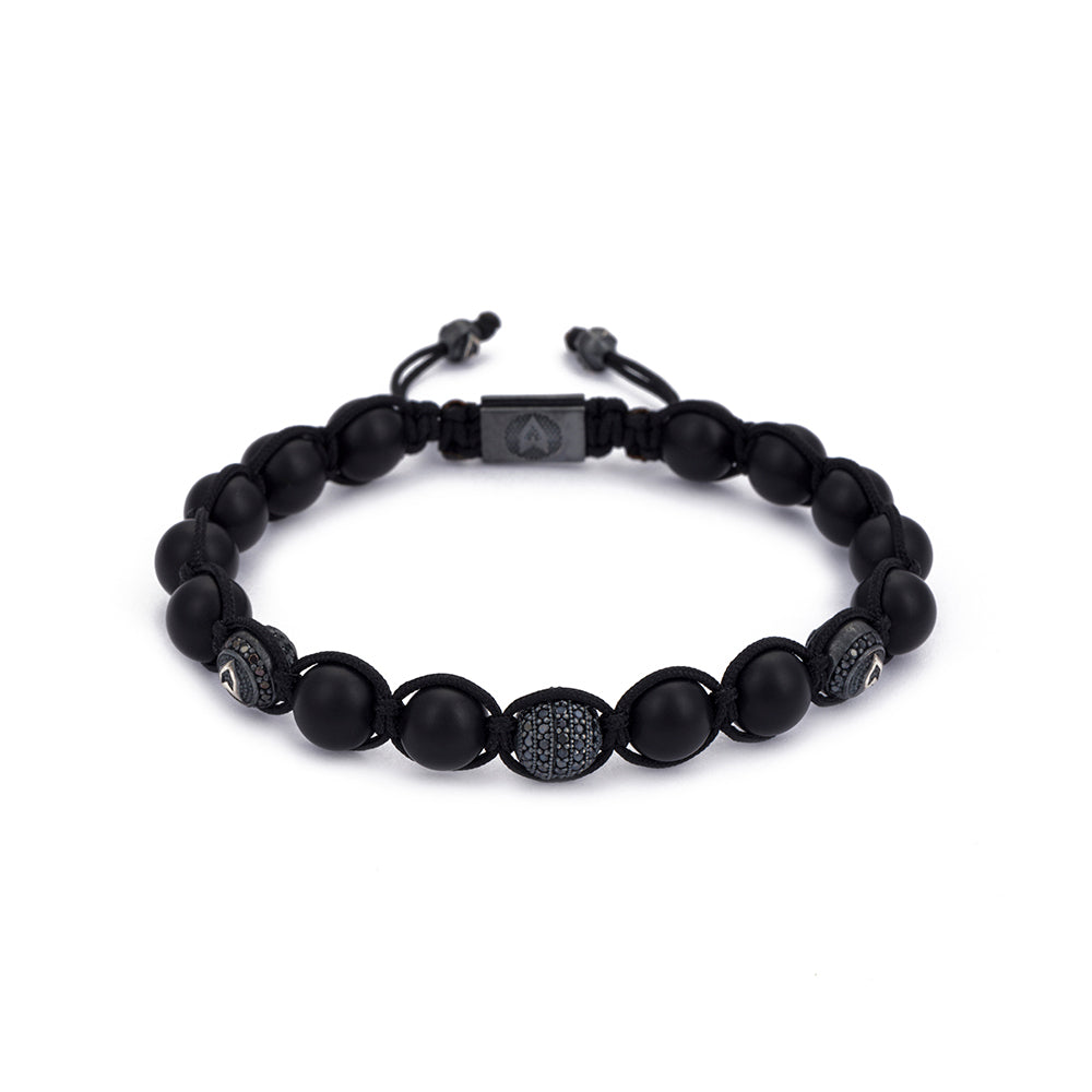 Matt Onyx Shamballa Bracelet in Oxide