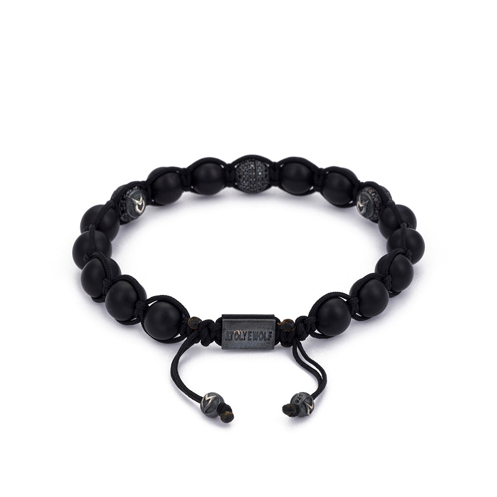 Matt Onyx Shambala Bracelet in Oxide