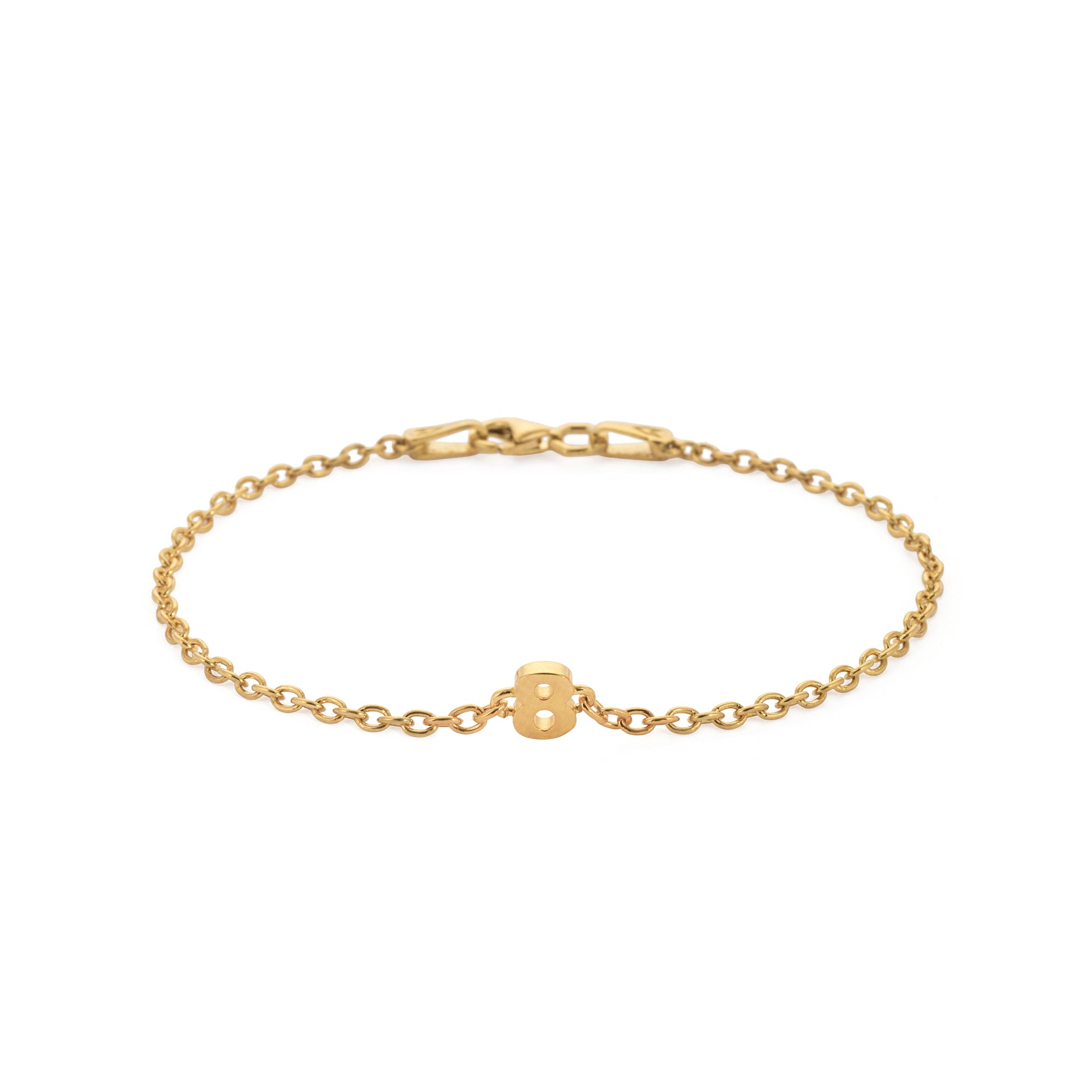 Numeric Chain Bracelet in Gold