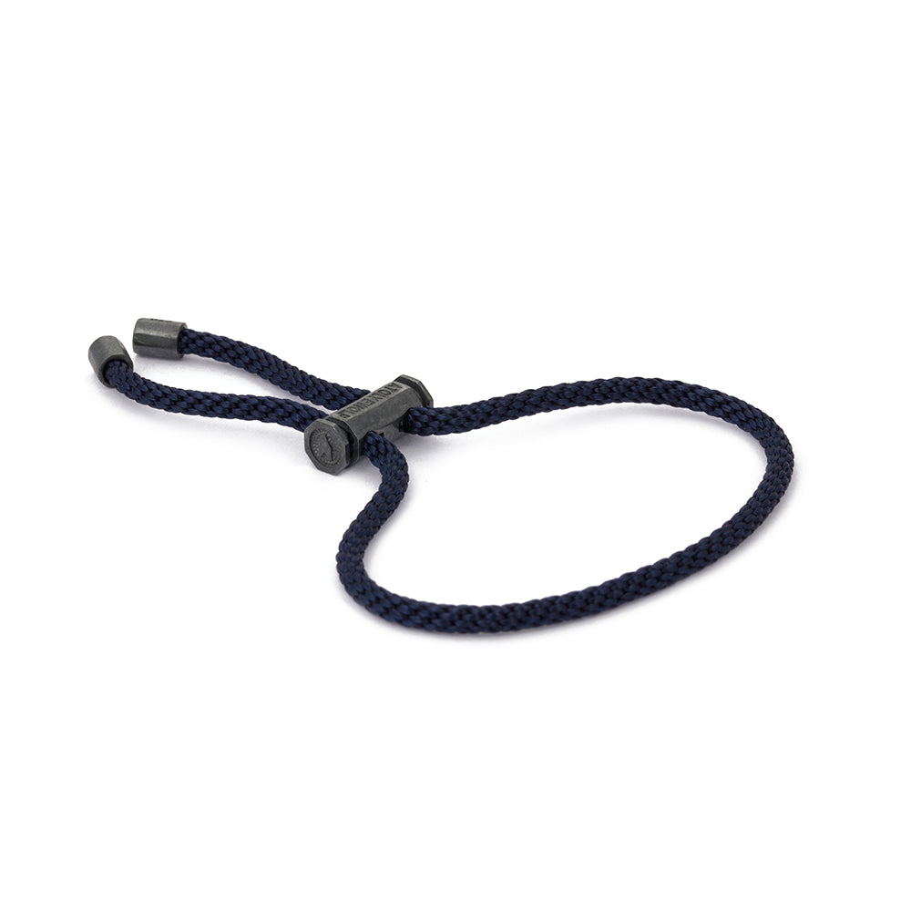 Navy Blue Lace Bracelet in Oxide