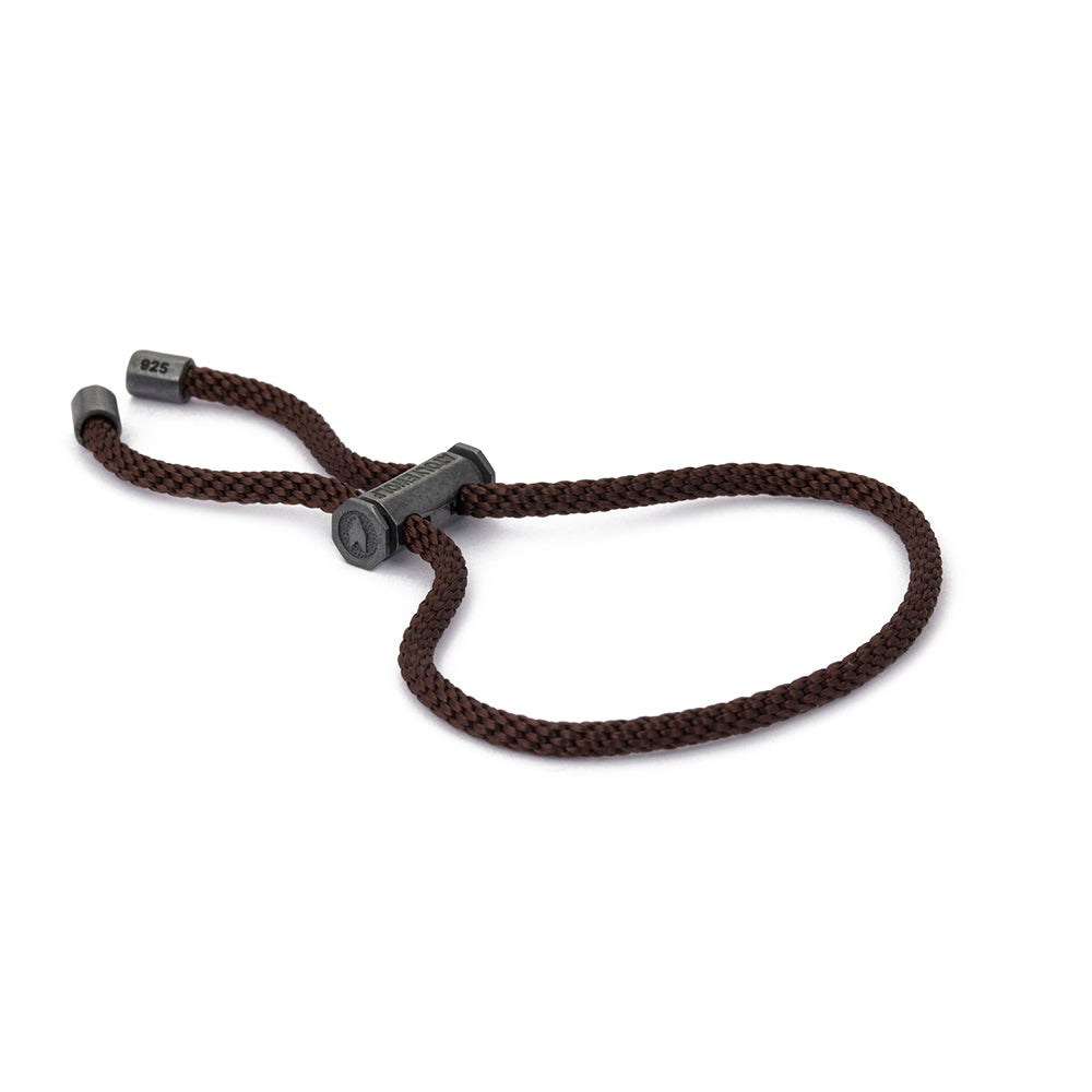 Brown Lace Bracelet in Oxide