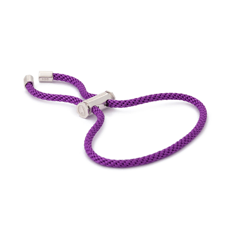 Purple Lace Bracelet in Silver