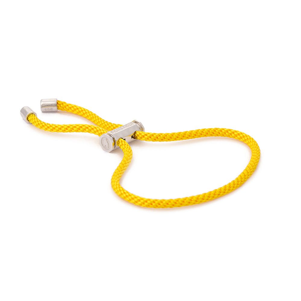 Yellow Lace Bracelet in Silver