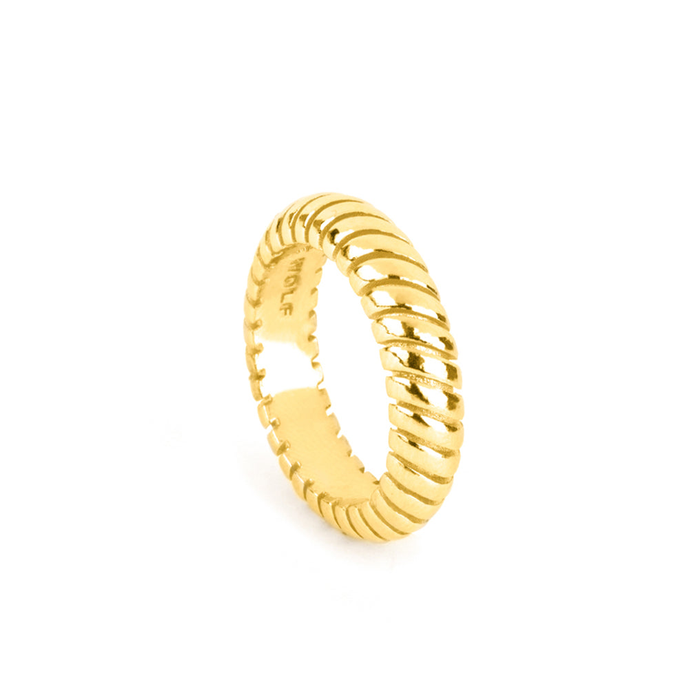 Snake Chain Ring in Gold– Atolyewolf Modern & Luxury Jewelry