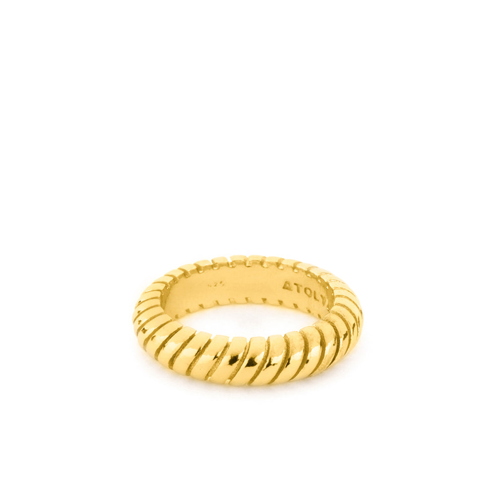 Snake Chain Ring in Gold– Atolyewolf Modern & Luxury Jewelry