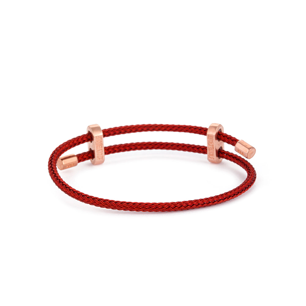 Red Luxury Bracelet in Rose Gold
